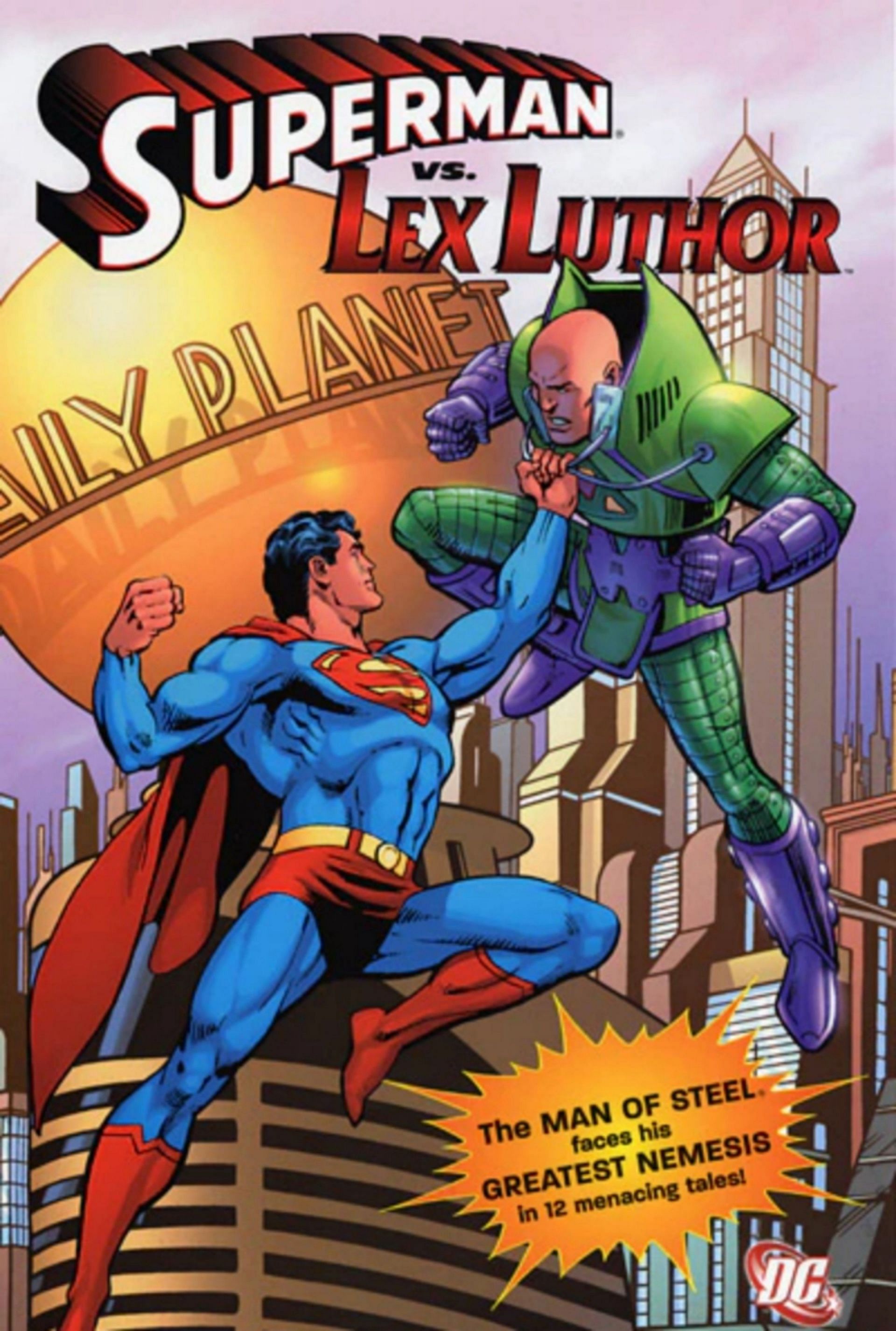 Lex Luthor in his warsuit fighting Superman (Image via DC Comics)