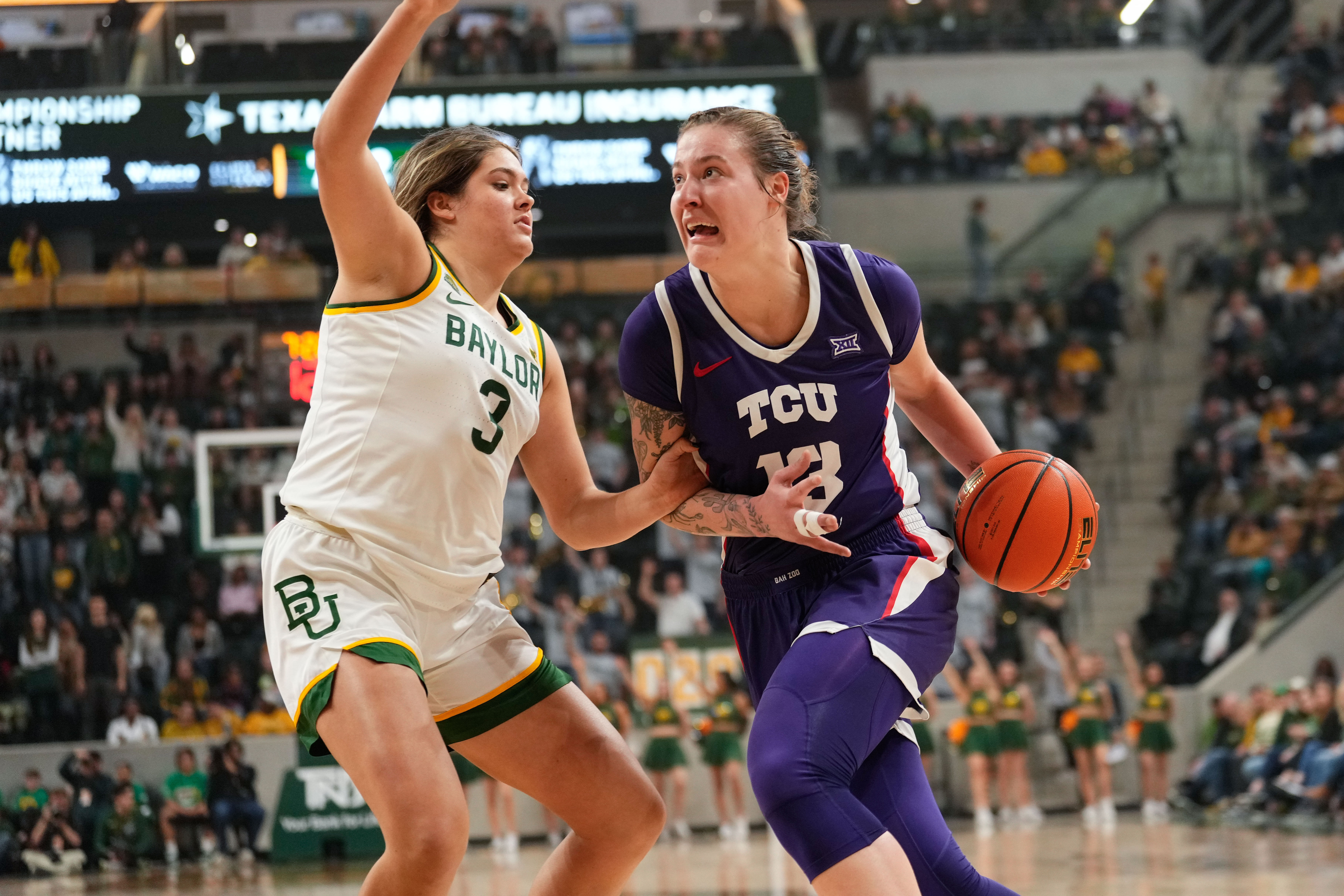 Sedona Prince had an impressive game for TCU, tallying 29 points, seven rebounds and six blocks (Image Source: IMAGN)