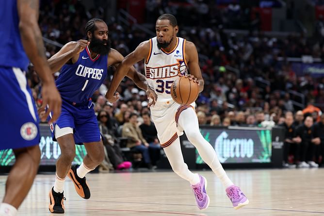 "Congrats JH" - Kevin Durant after assisting James Harden for his first career 3 has flowers for Clippers guard as he makes 3-pt history