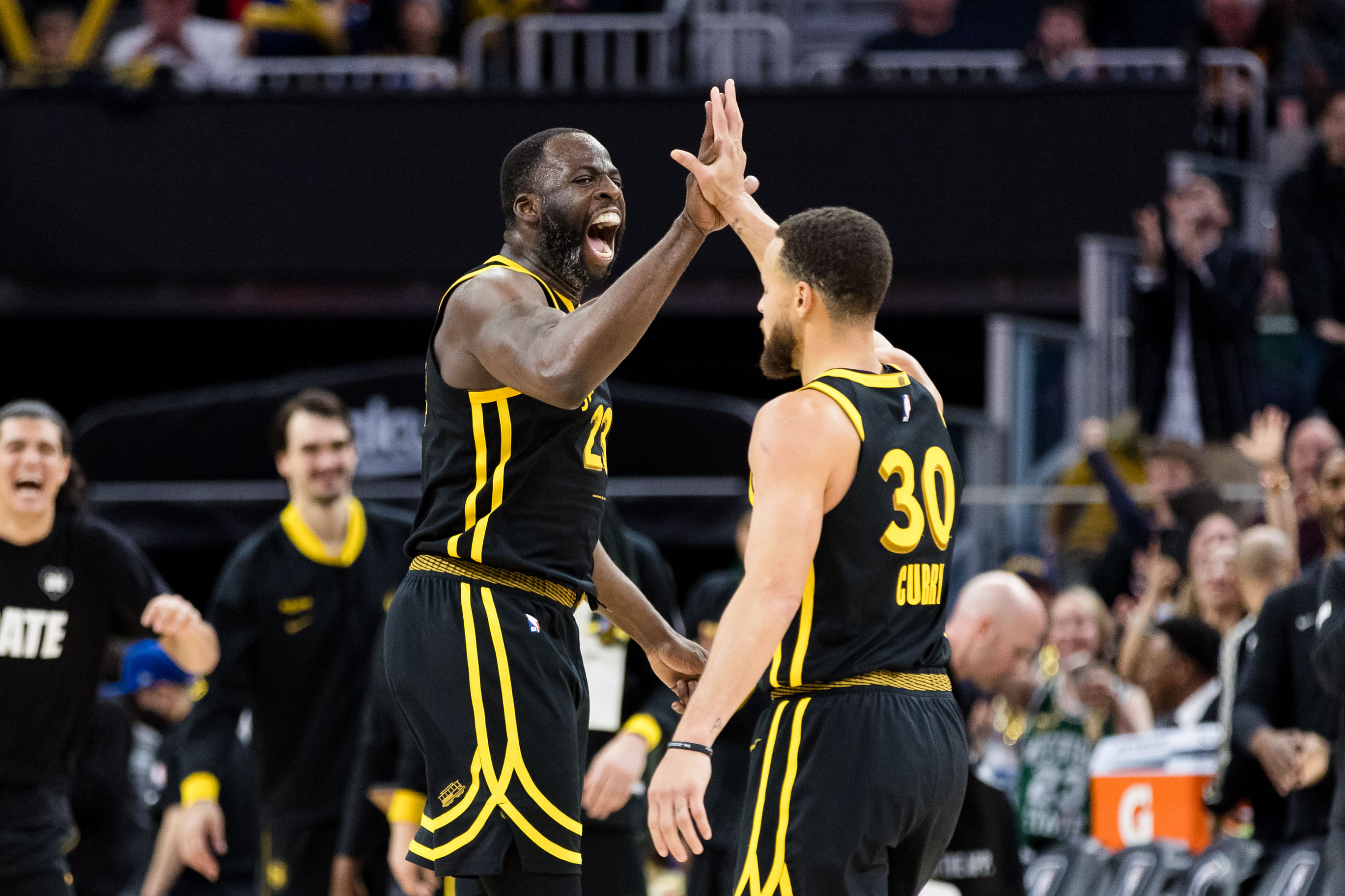 Draymond Green's teammate Steph Curry endorsed Kamala Harris. (Photo: IMAGN)