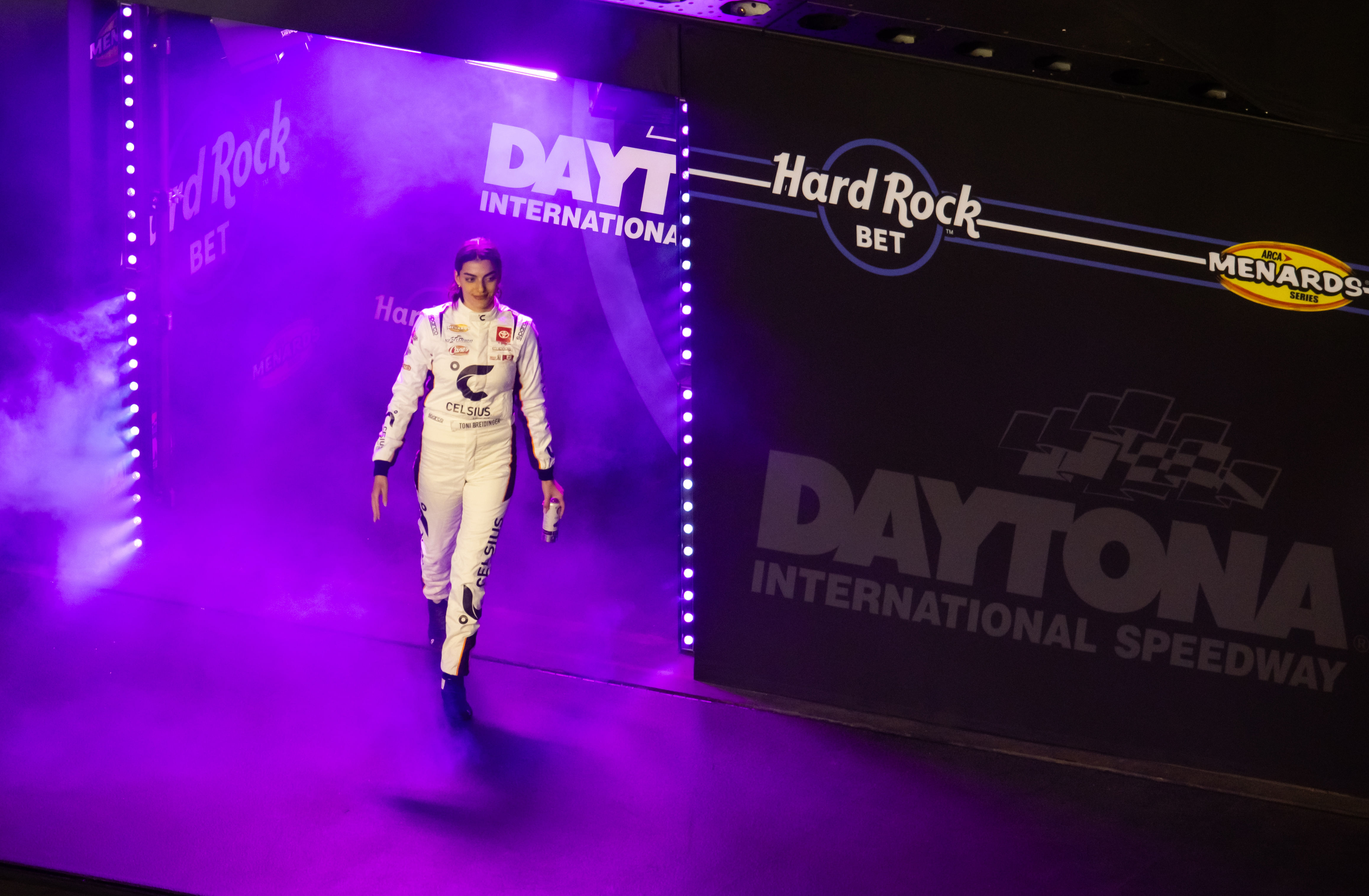 ARCA Series driver Toni Breidinger (25) during the ARCA 200 at Daytona International Speedway - Source: Imagn Images