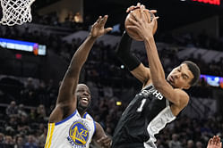 "Draymond cheating on LeBron now?" - NBA fans in awe of 7'3" Victor Wembanyama dwarfing 6'6" Draymond Green during Warriors vs Spurs clash