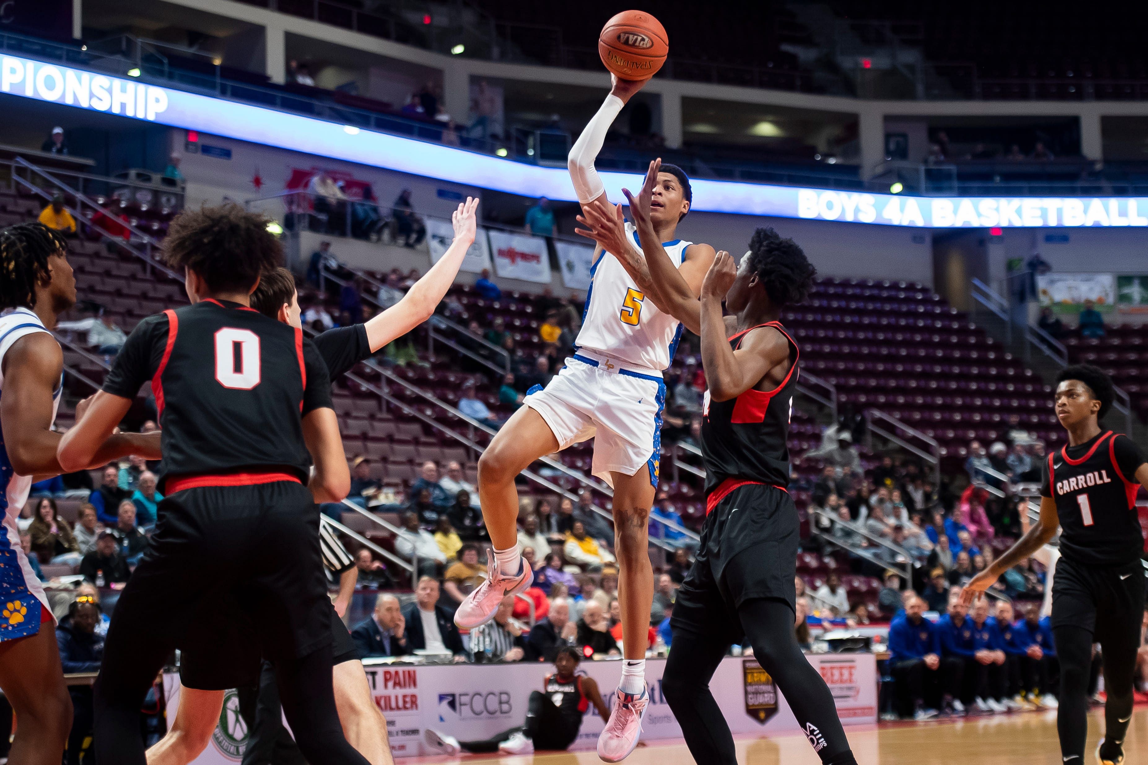 Meleek Thomas shooting a floater at Lincoln Park game (Syndication: Hanover Evening Sun - Source: Imagn)