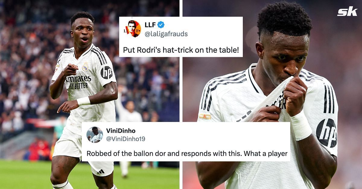 Real Madrid fans hailed Vinicius on X 