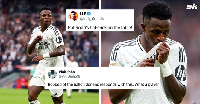 “Put Rodri’s hat-trick on the table!”, “What a player” - X goes wild as Vinicius Jr nets hat-trick for Real Madrid in 4-0 win over Osasuna