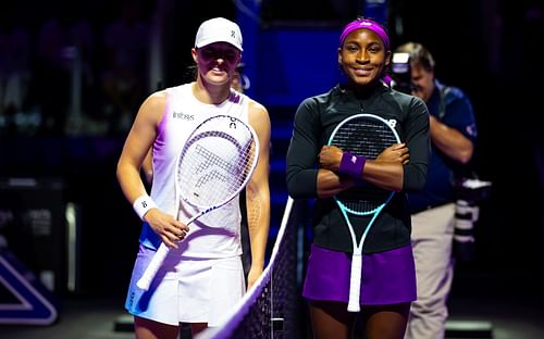 Iga Swiatek and Coco Gauff at WTA Finals 2024 (Source: Getty)