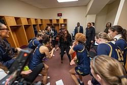 "Dancing with you" "OMG a whole vibe": Fans elated as Notre Dame HC Niele Ivey dances with Hannah Hidalgo and team after win vs USC