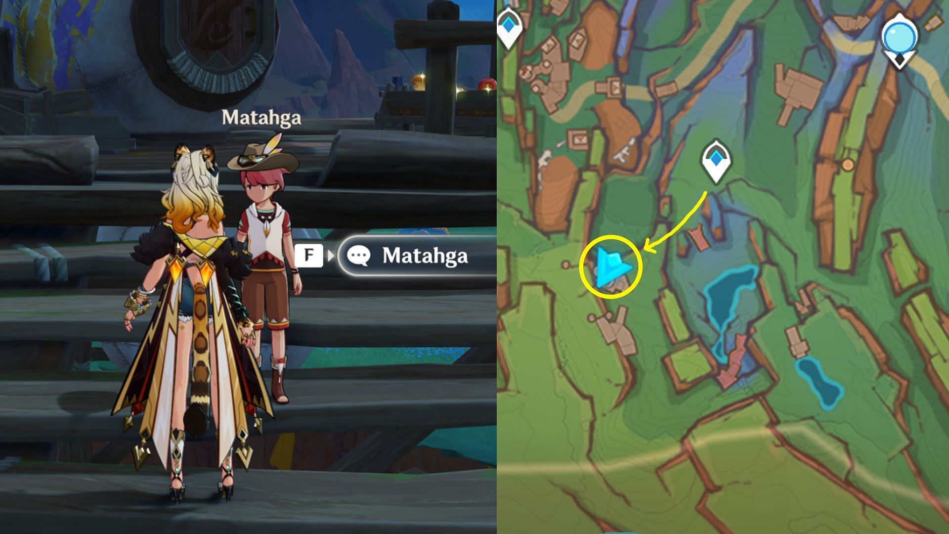 Location of Matahga's challenge (Image via HoYoverse)