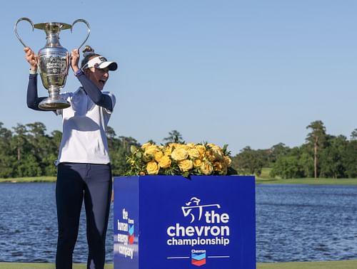 Nelly Korda after winning the Chevron Championship - Final Round - Source: Imagn