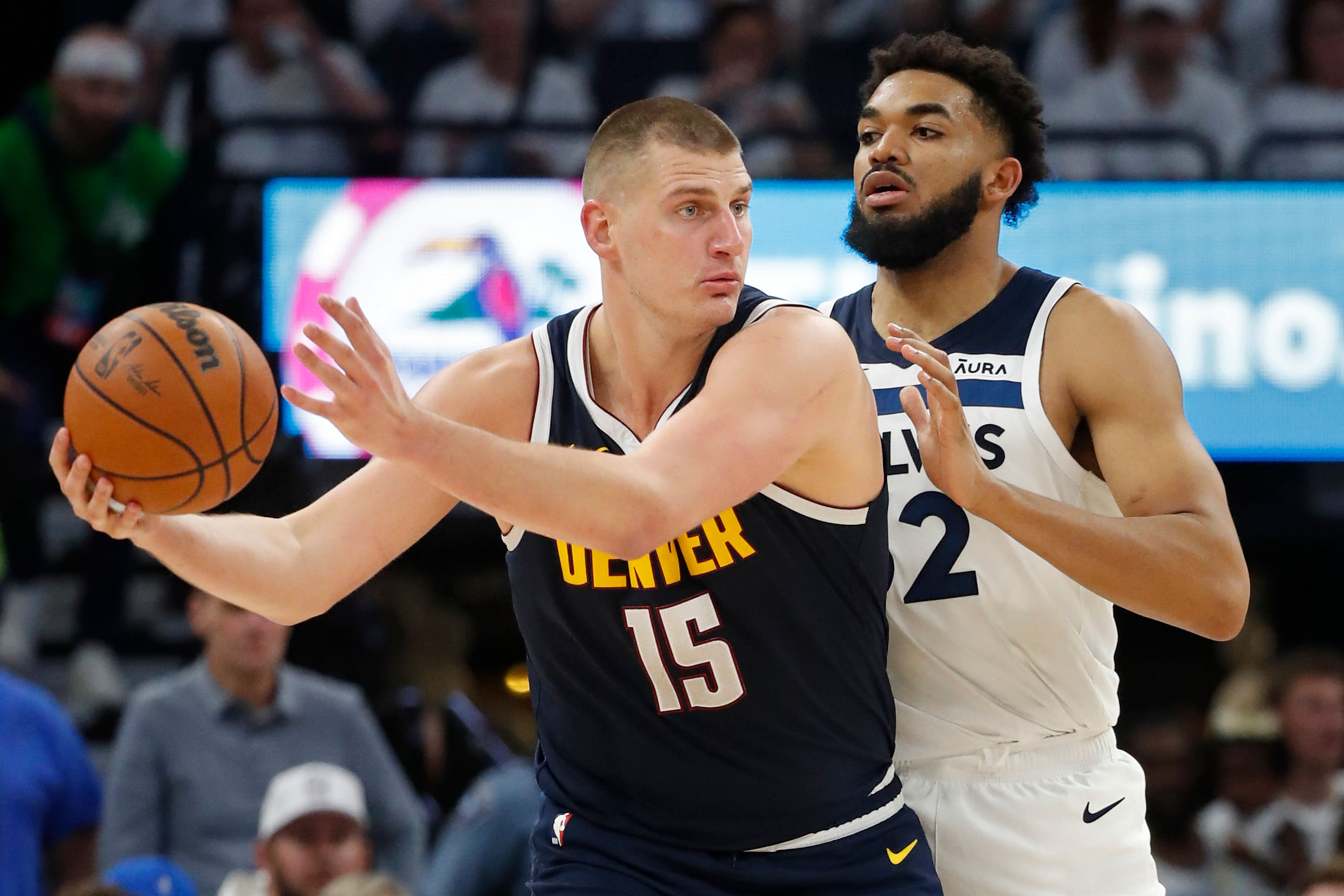 What did Austin Rivers say about Nikola Jokic and Karl-Anthony Towns? (Photo: IMAGN)