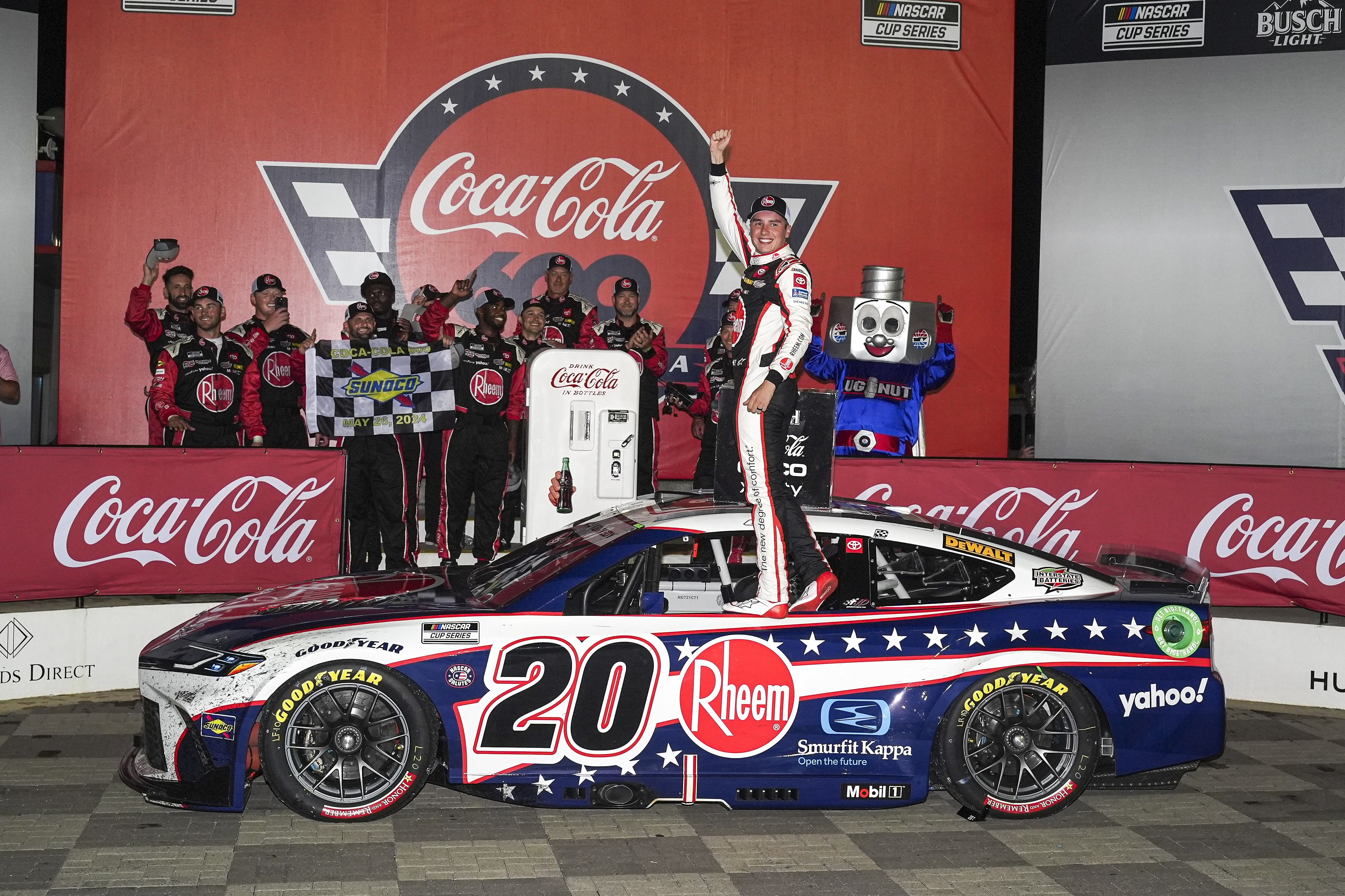 Joe Gibbs Racing driver Christopher Bell won the 2024 Coca-Cola 600 - Source: Imagn