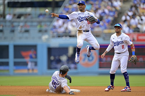 Mookie betts started the season at shortstop before moving back to right field (Photo Credit: IMAGN)