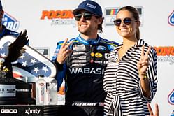 Ryan Blaney’s fiancé Gianna makes fashion statement as she heads to Phoenix for her man’s title fight