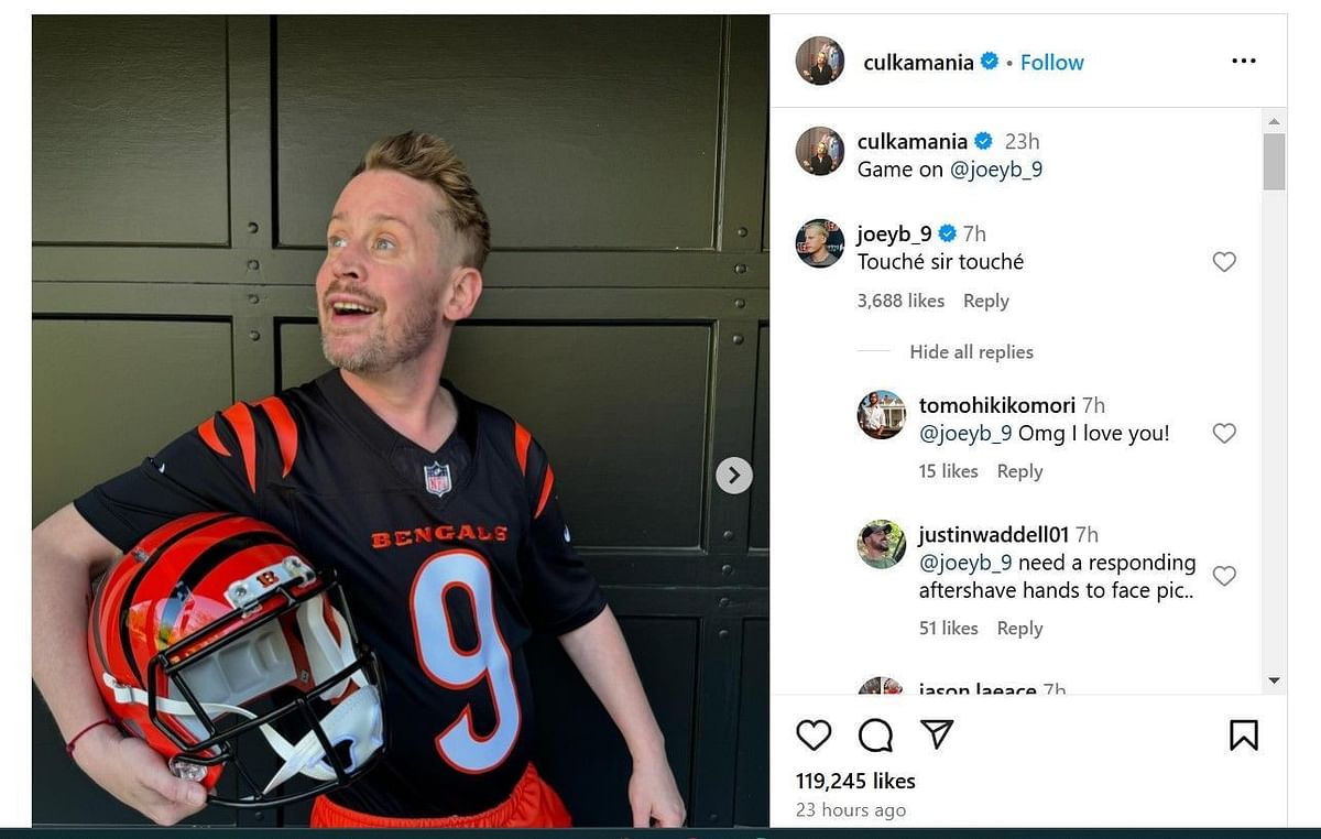 Joe Burrow Drops 3 Word Review Of Macaulay Culkins Viral Doppelganger Halloween Costume 7694