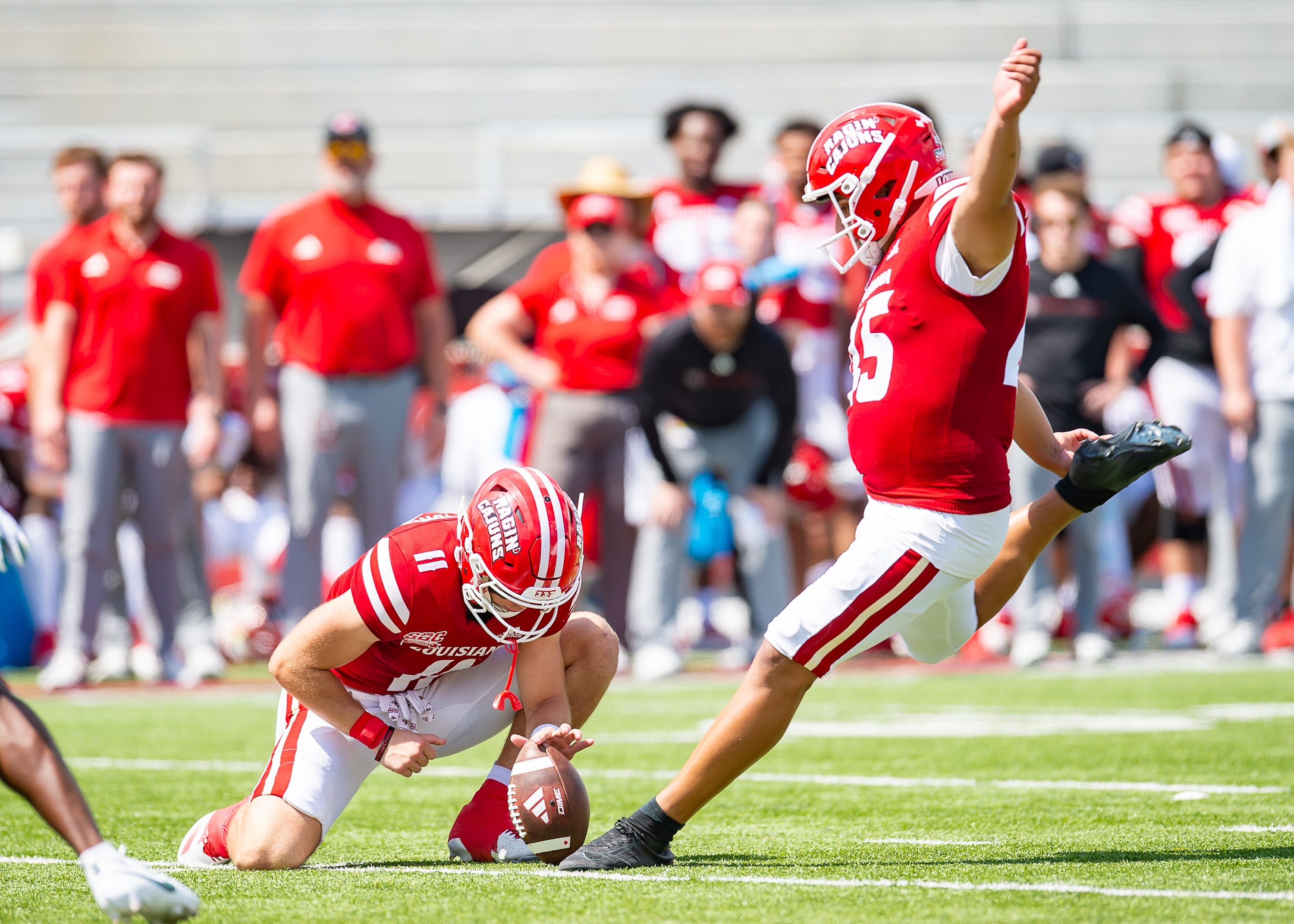 Louisiana kicker Kenneth Almendares has led the Ragin&#039; Cajuns to an 8-2 mark this year. (Photo Credit: IMAGN)