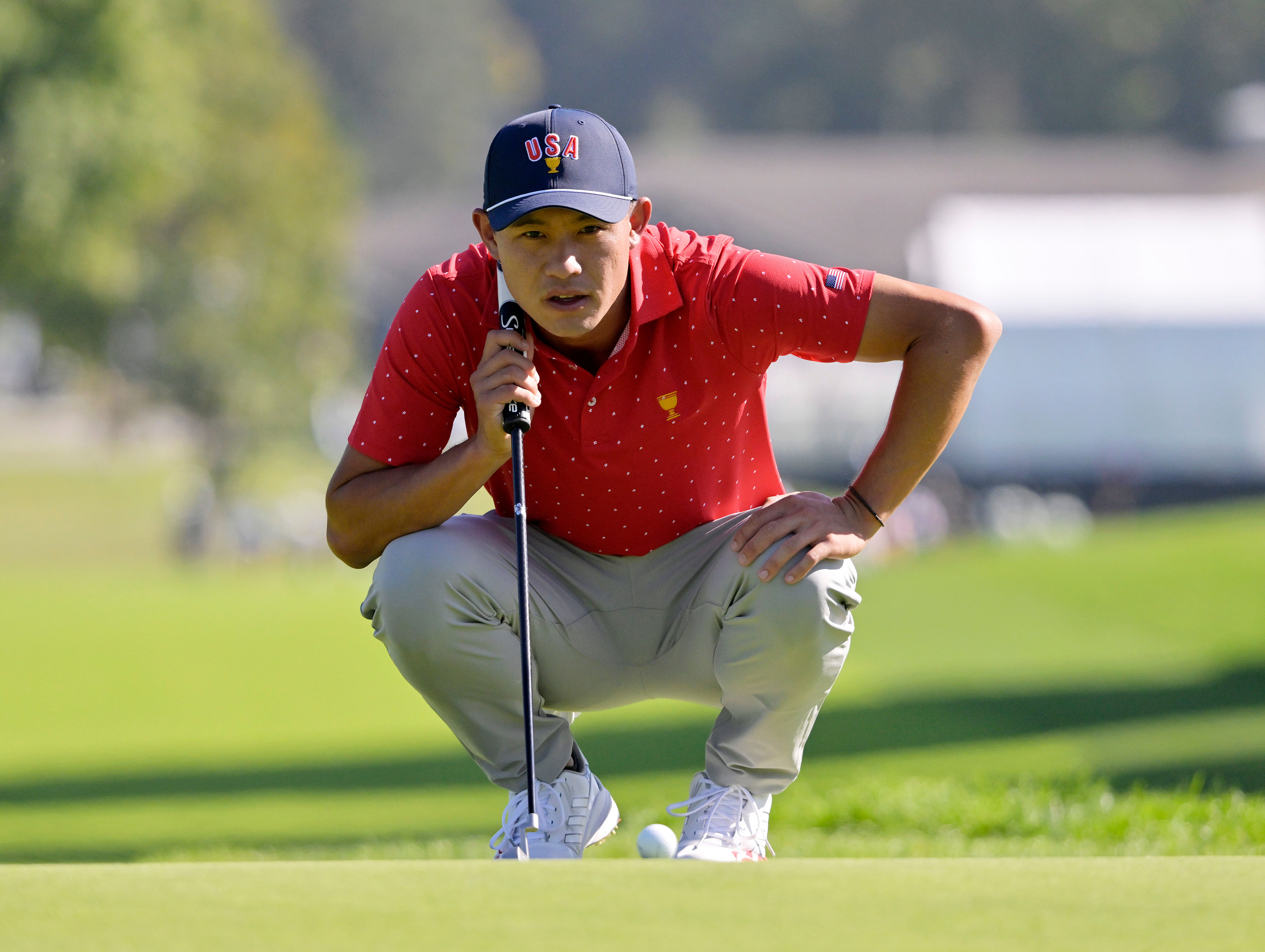 Collin Morikawa during the Presidents Cup (Image Source: Imagn)