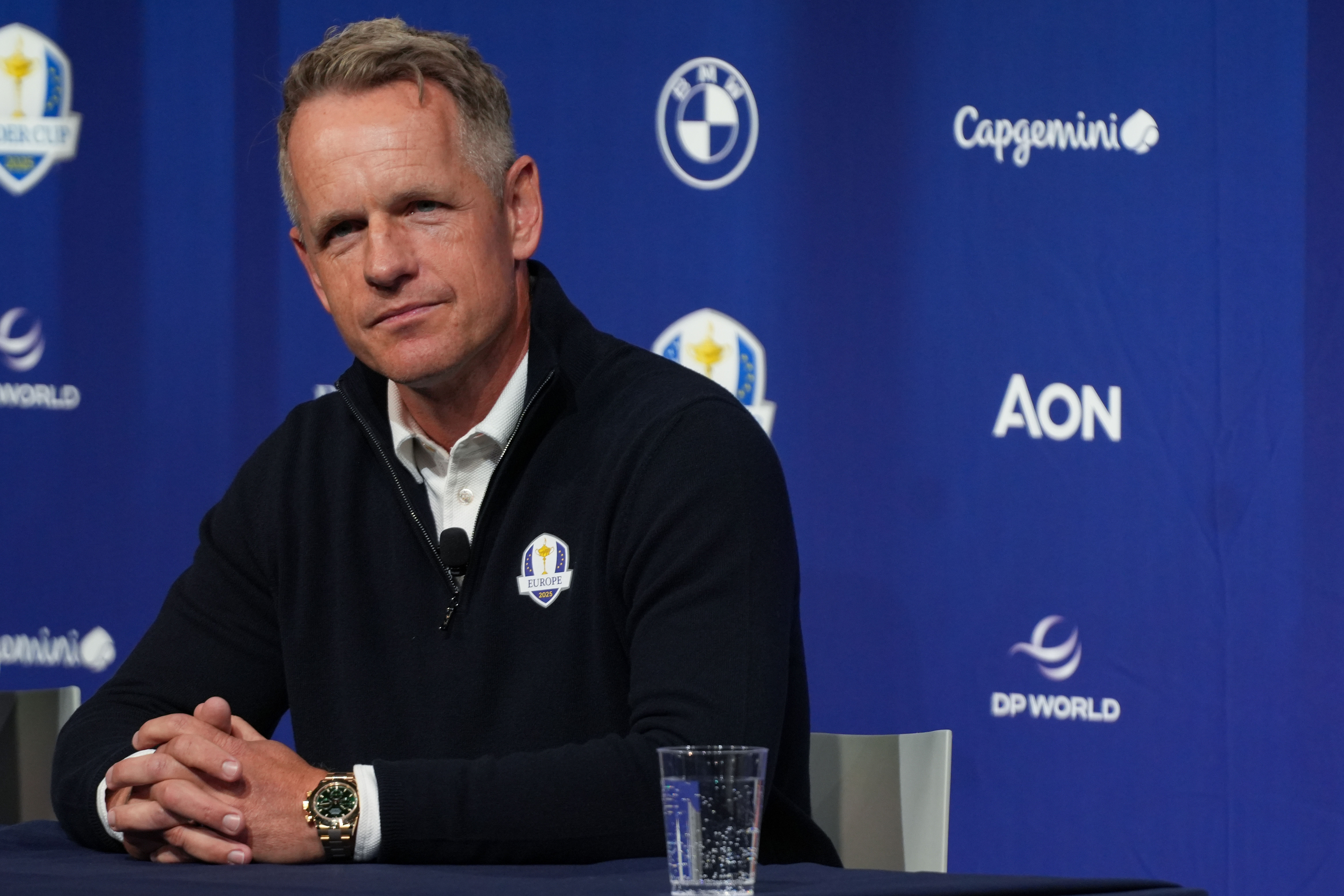 Luke Donald at the Ryder Cup Captains News Conference (Source: Imagn)