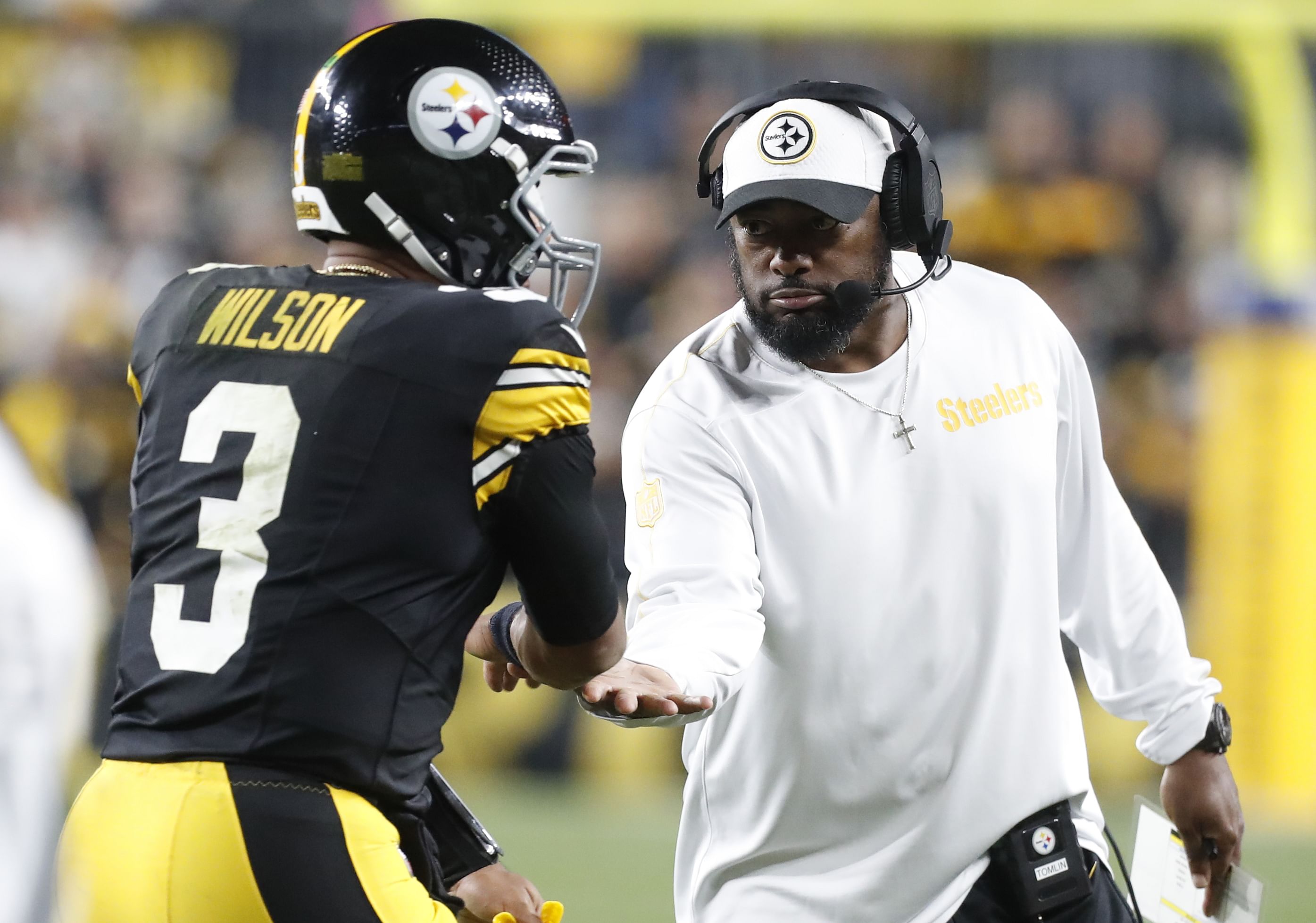 Coach Mike Tomlin and the Pittsburgh Steelrs could end up in the midst of the Ashton Jeanty NFL Draft rumors. (Photo Credit: IMAGN)