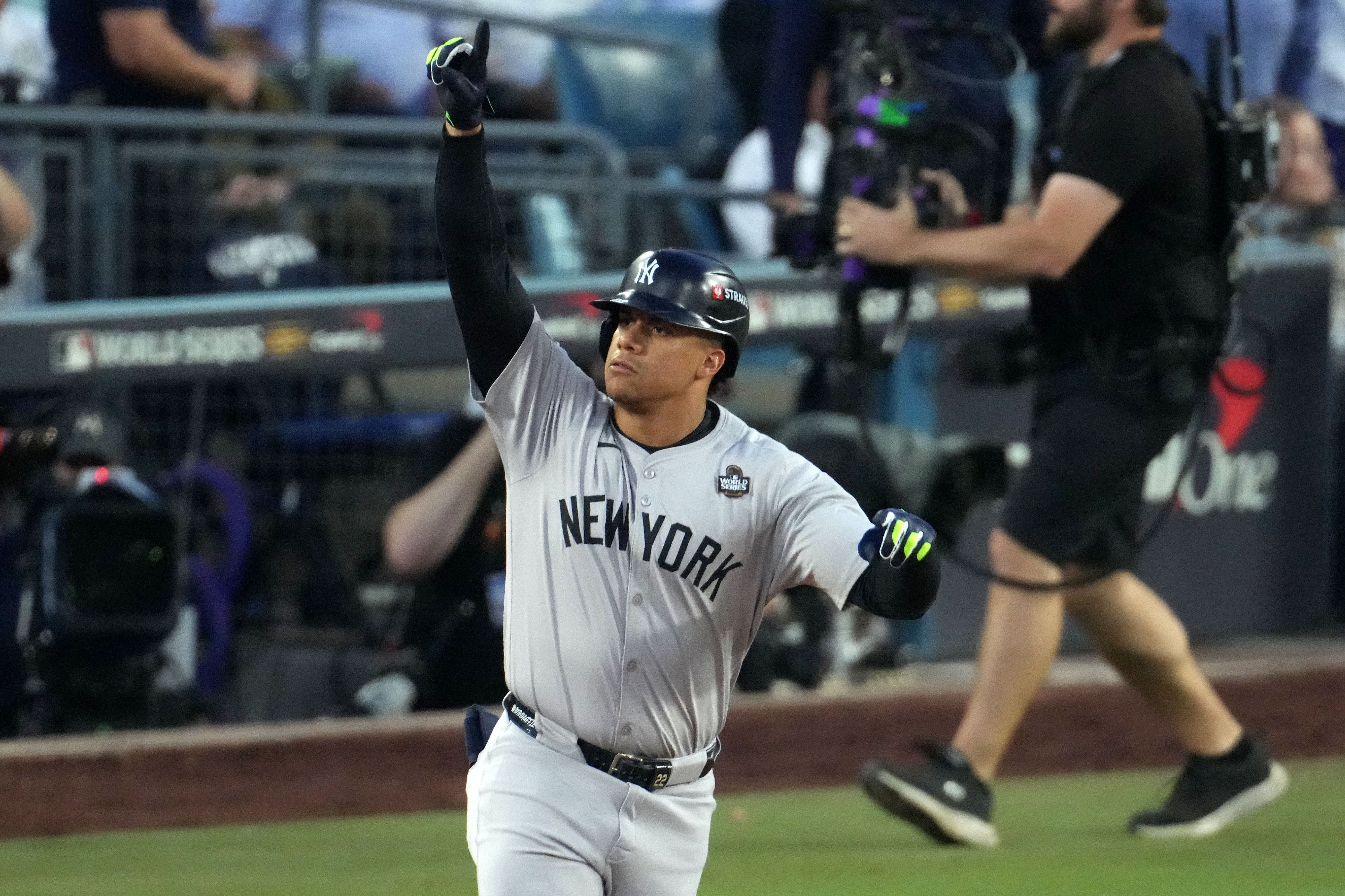 Juan Soto hit four home runs for the Yankees in the posseason. (Photo Credit: IMAGN)