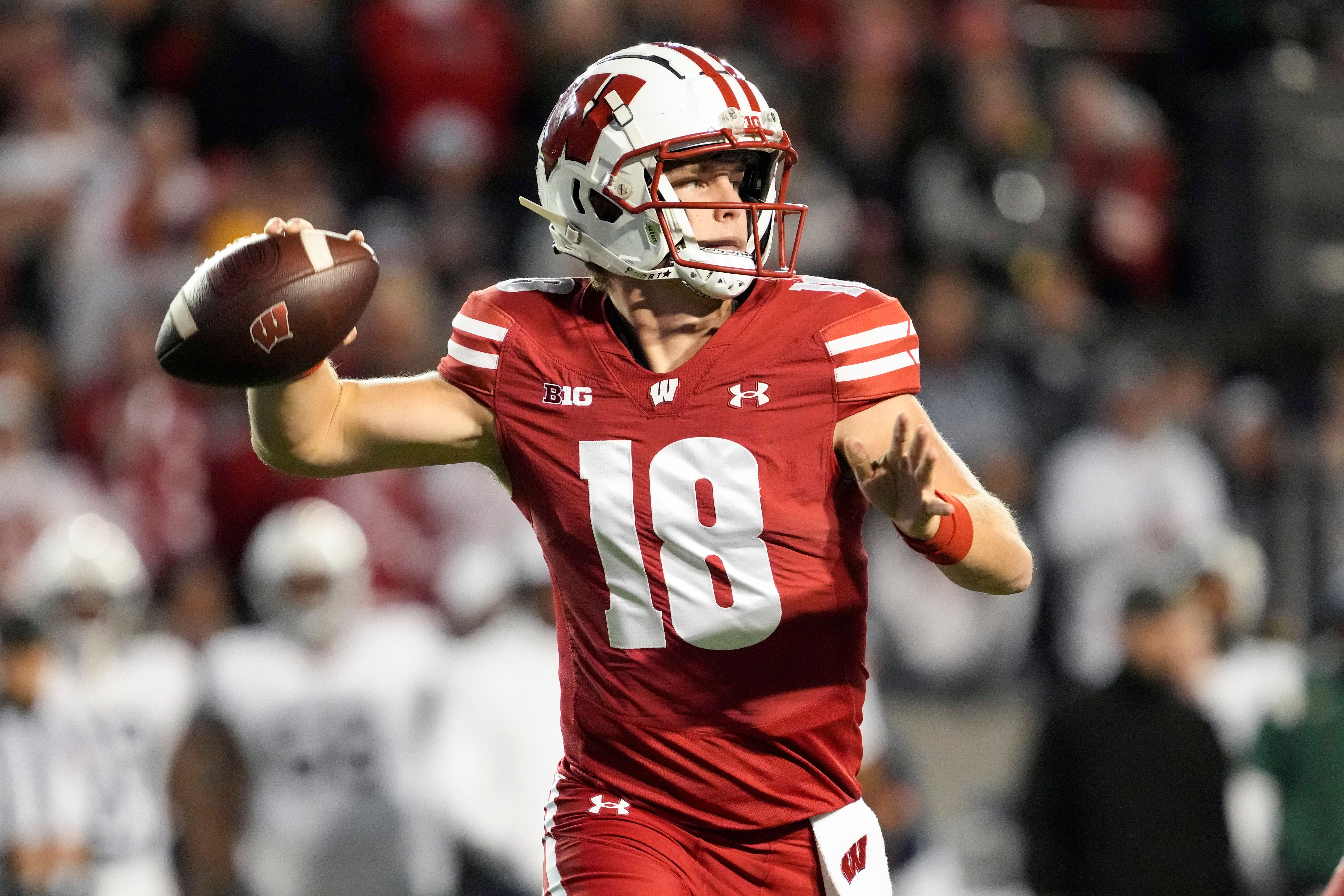 NCAA Football: Wisconsin QB Braedyn Locke - Source: Imagn