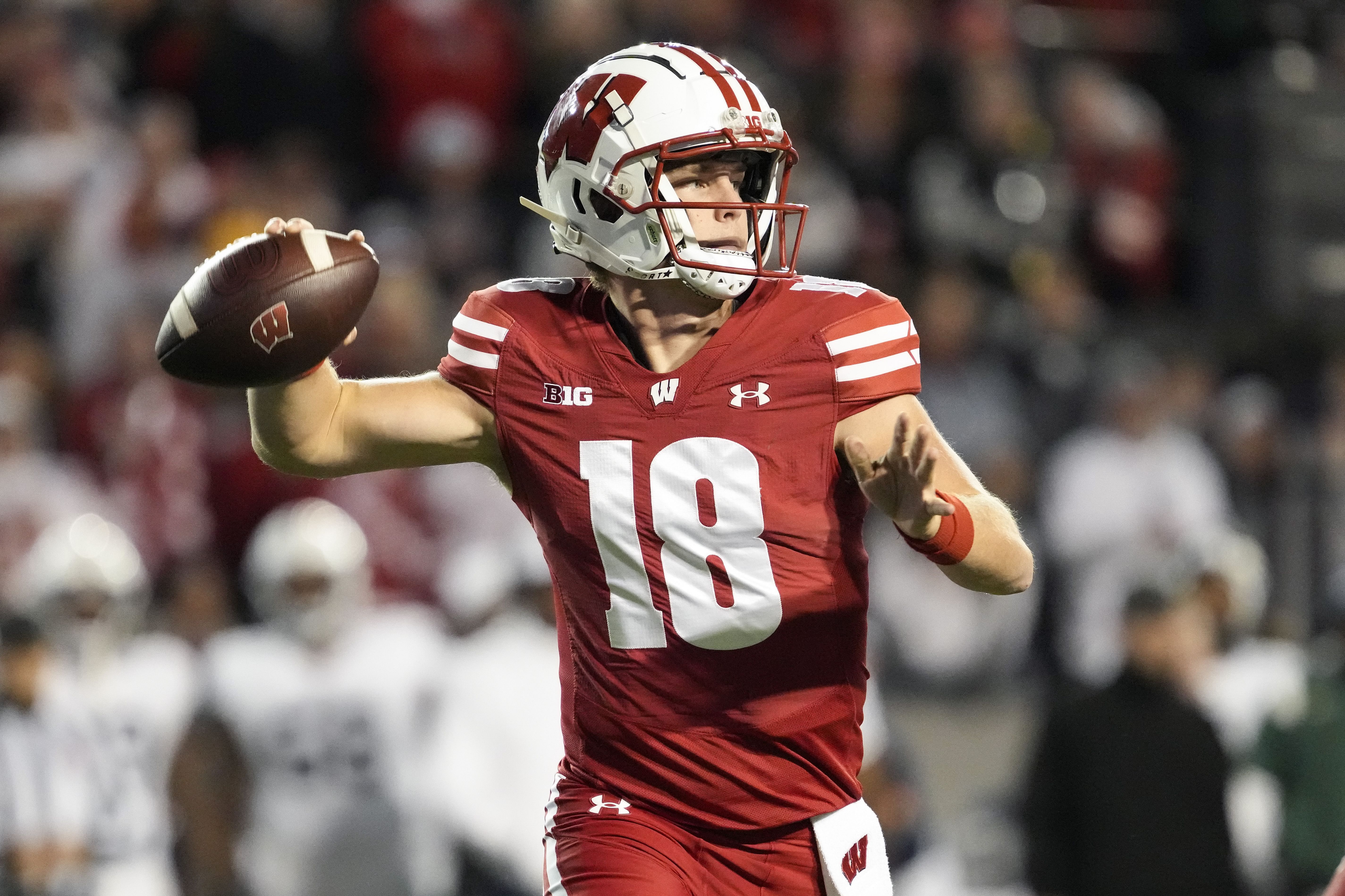 Wisconsin Badgers QB Braedyn Locke - Source: Imagn