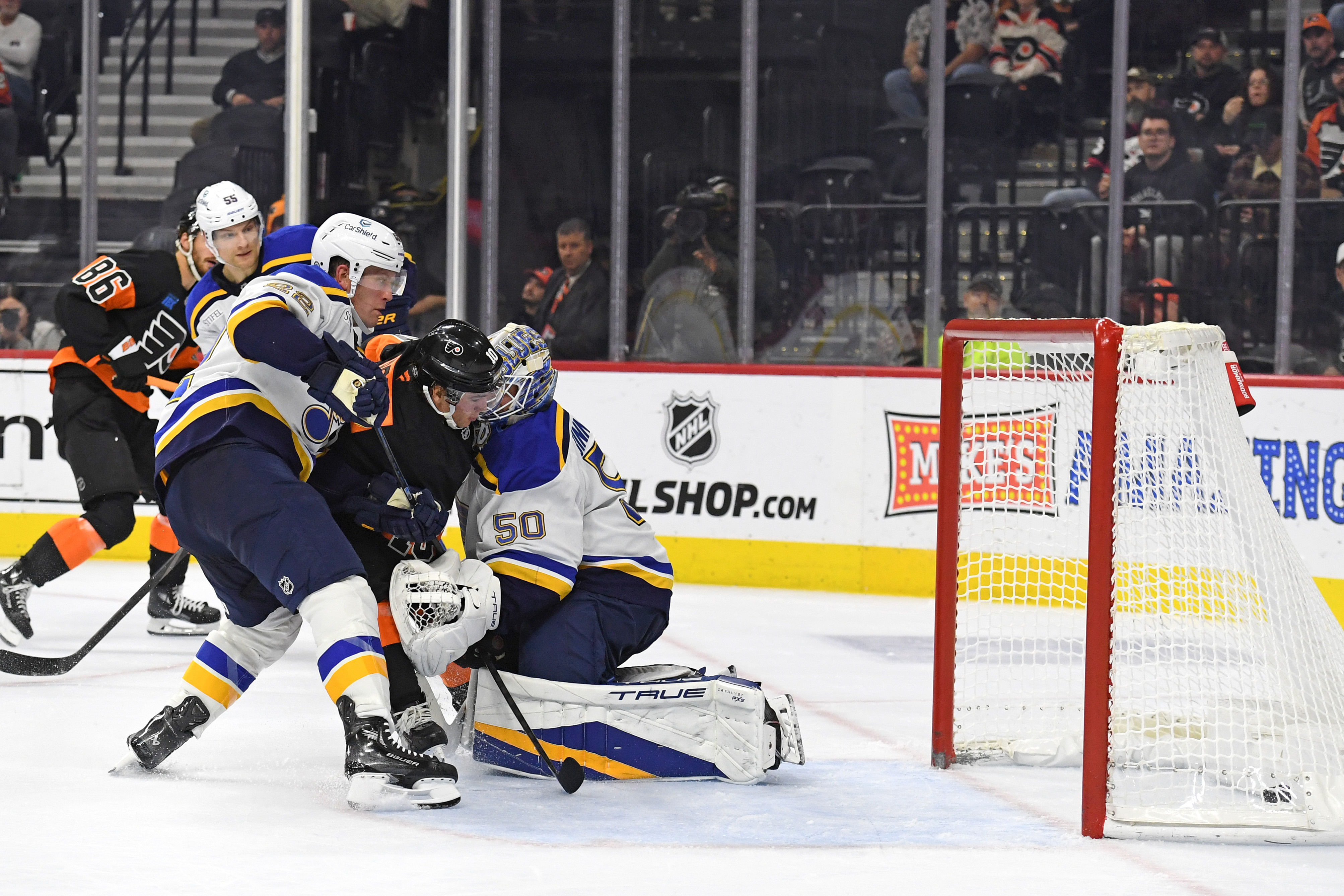 NHL: St. Louis Blues in their recent game against Philadelphia Flyers (Credits: Imagn)