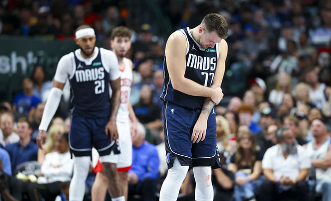 Luka Doncic provides injury update after hard fall causes "big bruise"
