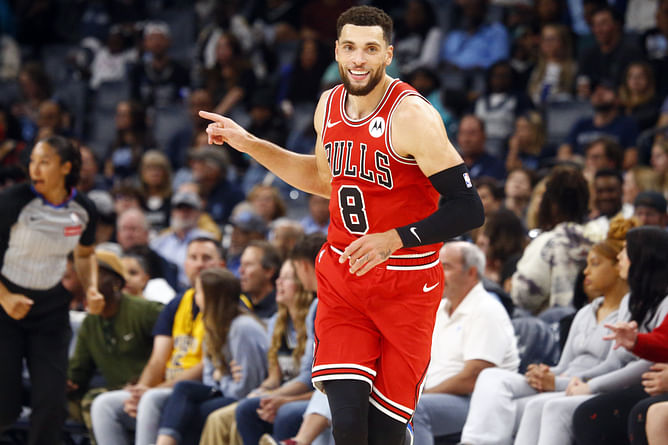 Zach LaVine makes opinion clear on getting traded in courtside interaction with fan