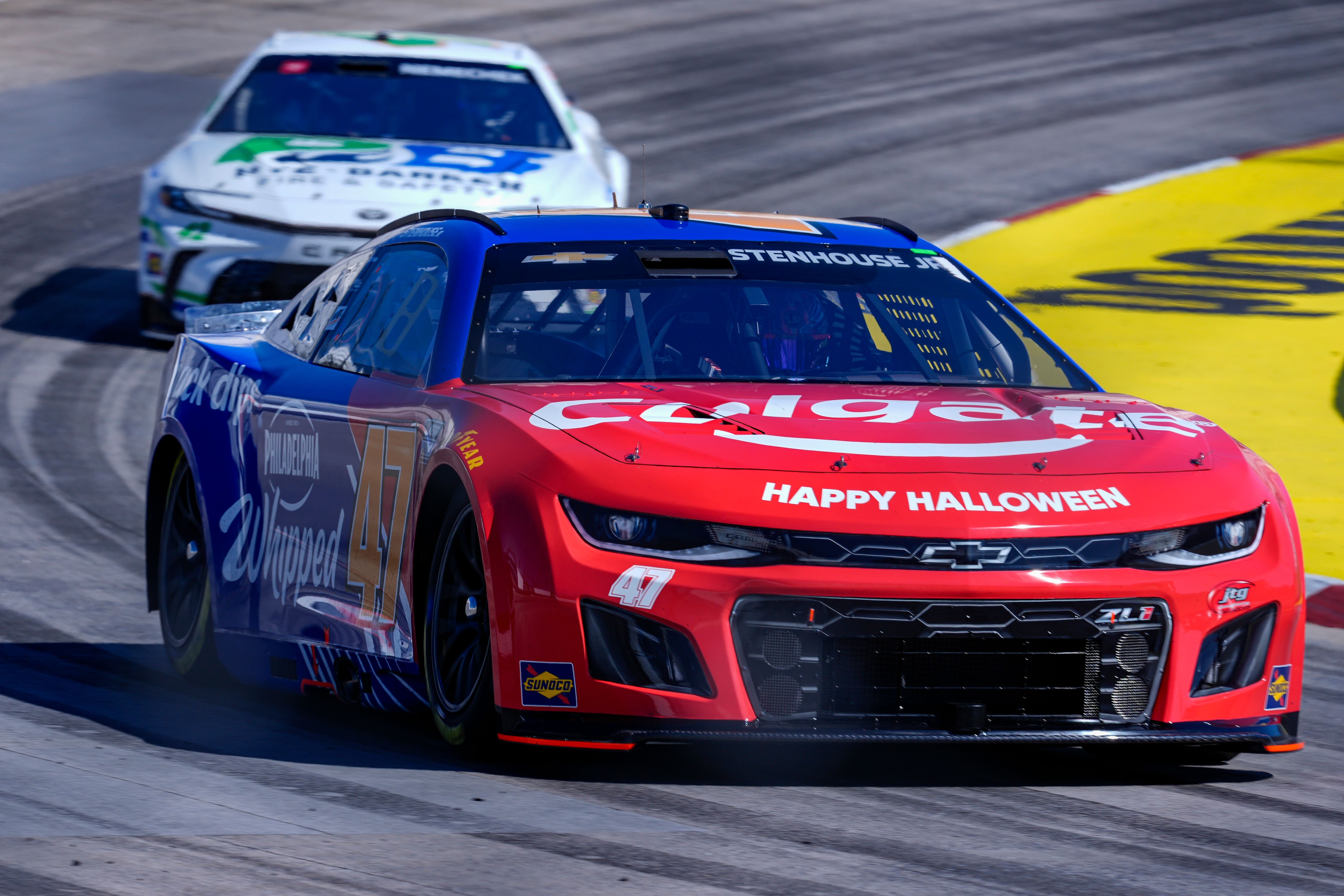 Nov 2, 2024; Martinsville, Virginia, USA; NASCAR Cup Series driver Ricky Stenhouse Jr. (47) during cup practice at Martinsville Speedway. Mandatory Credit: Jim Dedmon-Imagn Images