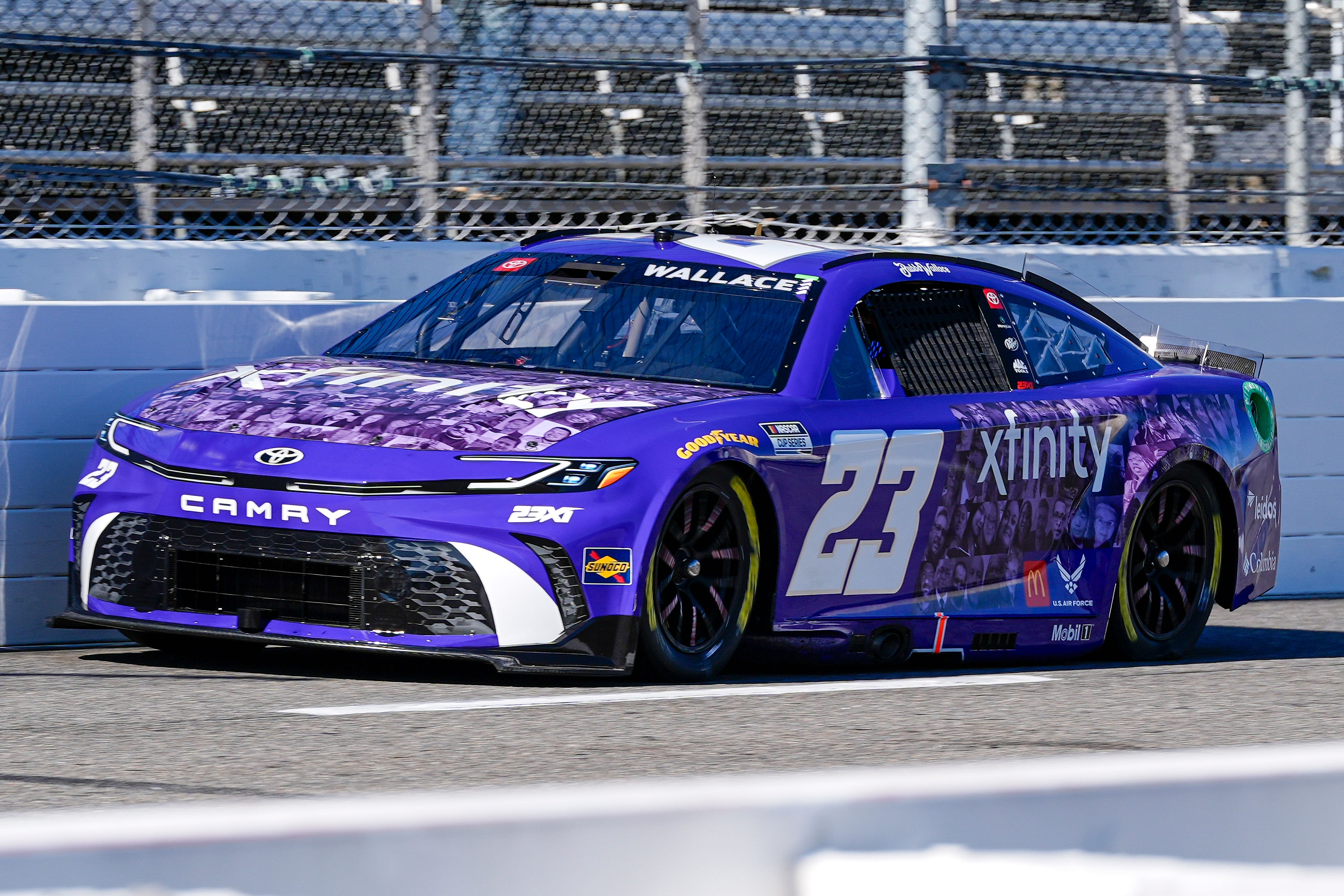 Bubba Wallace drives the No. 23 Toyota Camry in NASCAR - Source: Imagn