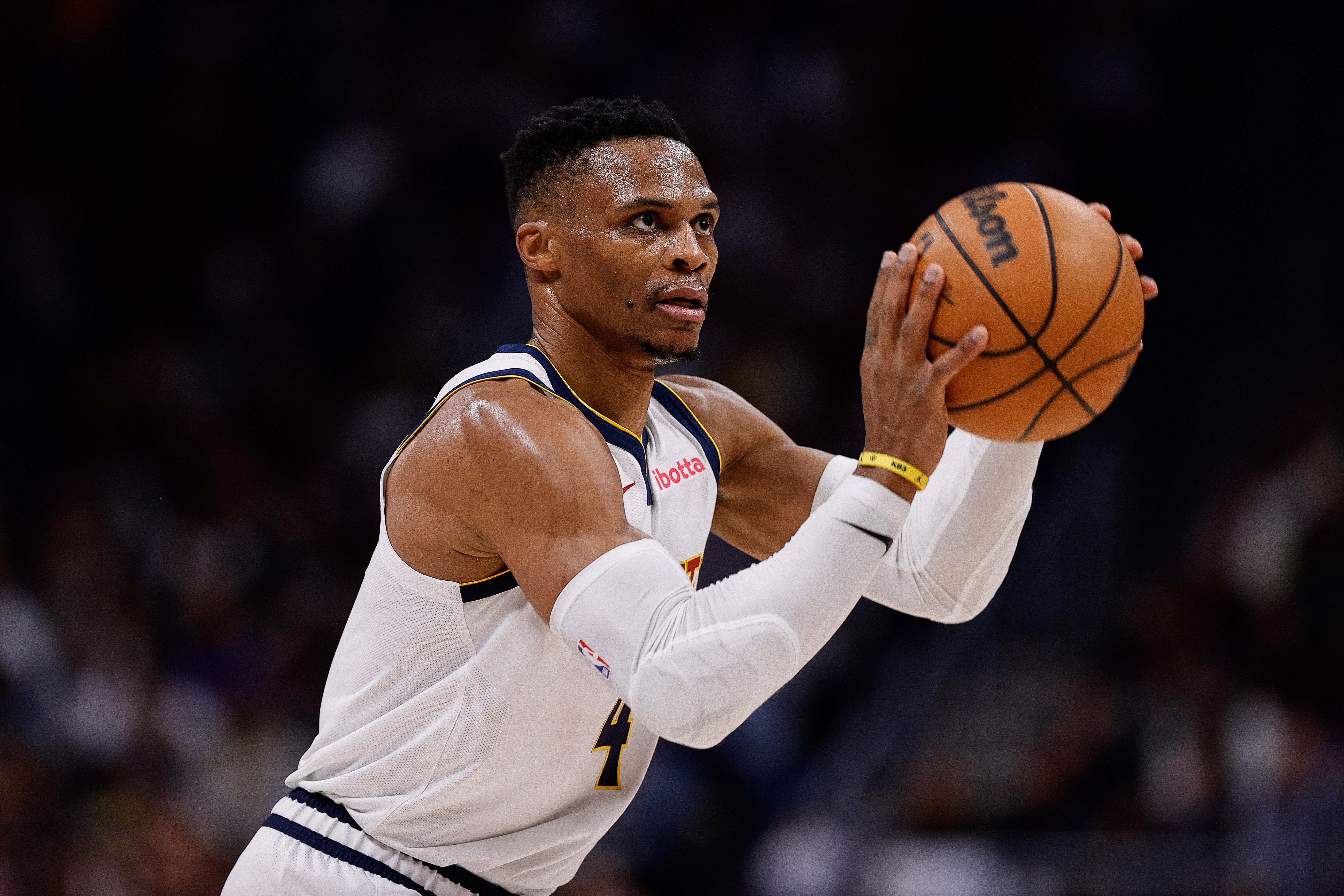 Russell Westbrook praises Nuggets fans, takes a shot at the Thunder. (Photo: IMAGN)