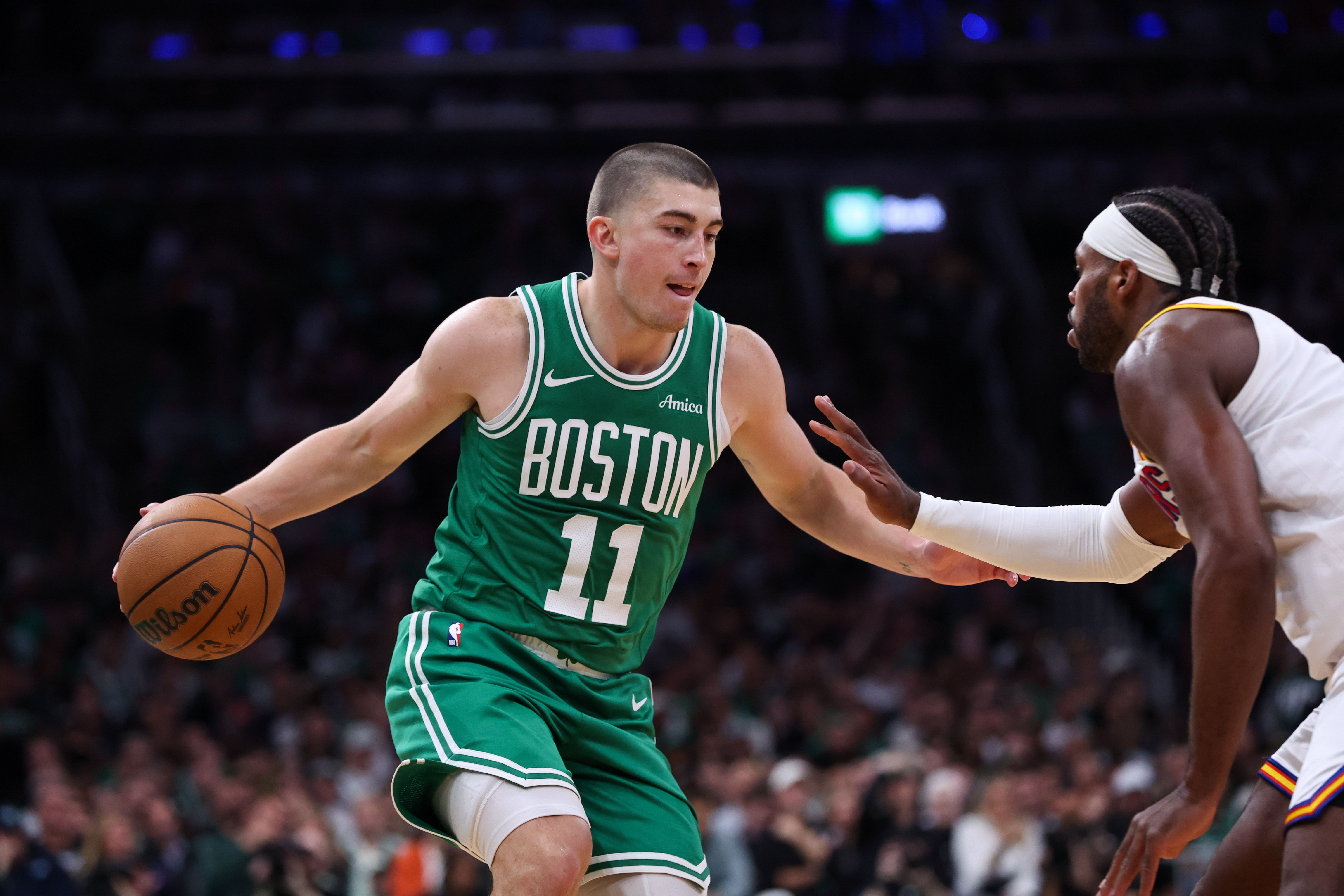 Boston Celtics point guard Payton Pritchard (Image Credit: Paul Rutherford-Imagn Images)