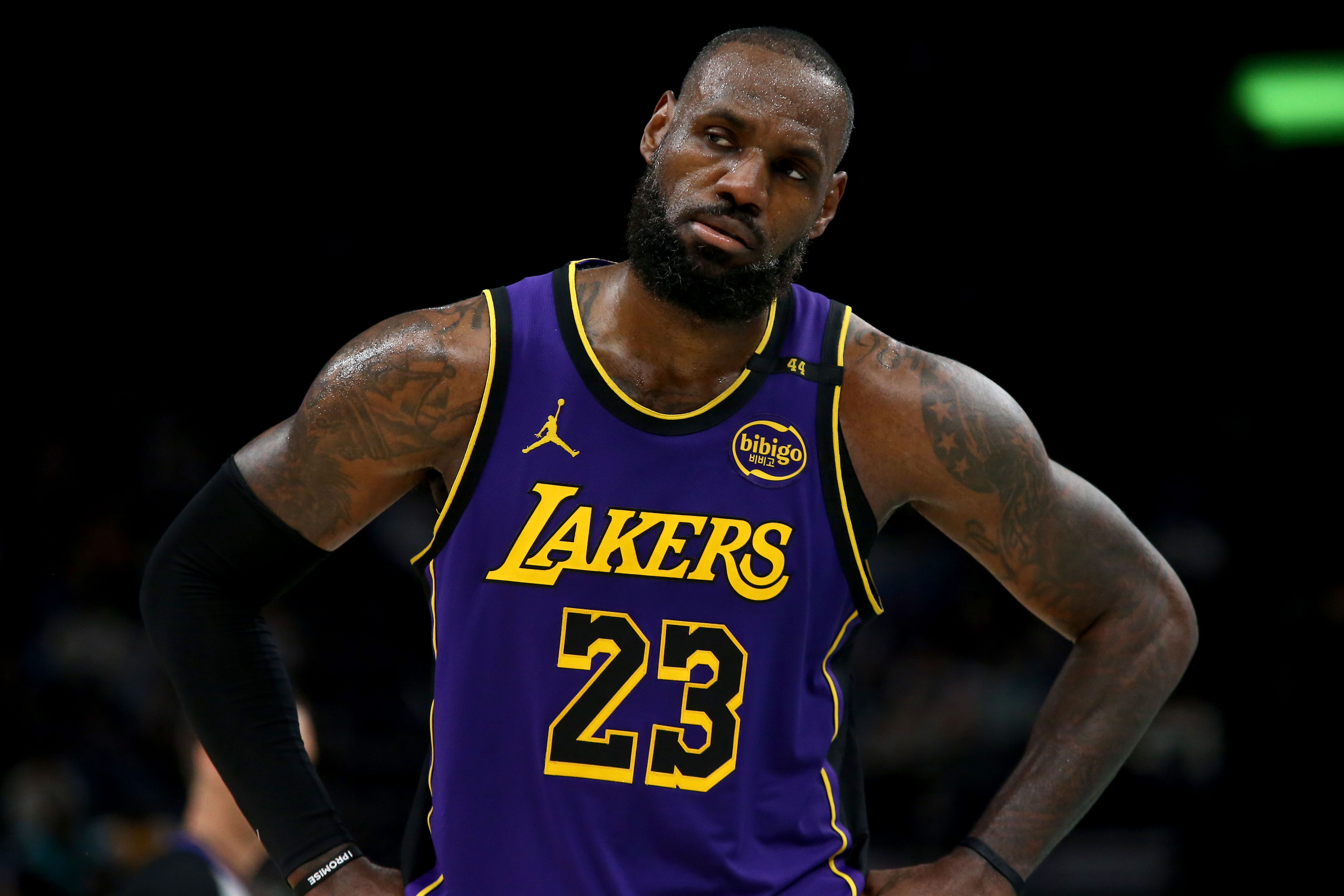 LA Lakers superstar forward LeBron James (Image Credit: Petre Thomas-Imagn Images)