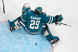 Sharks' Mackenzie Blackwood makes his feelings known about 44-saves shutout in win over Devils