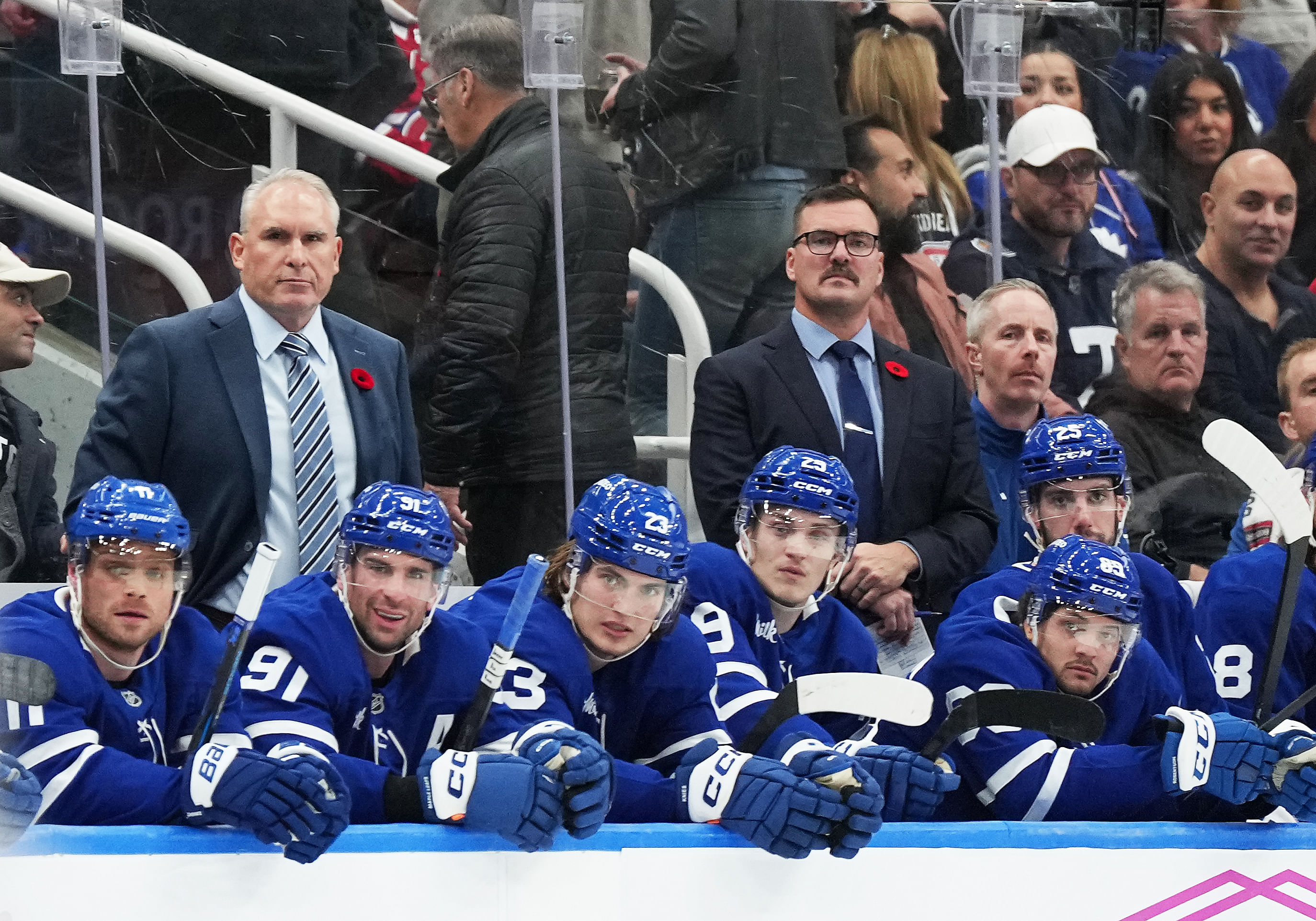 Toronto Maple Leafs players react during their game against Montreal Canadiens (Credits: IMAGN)