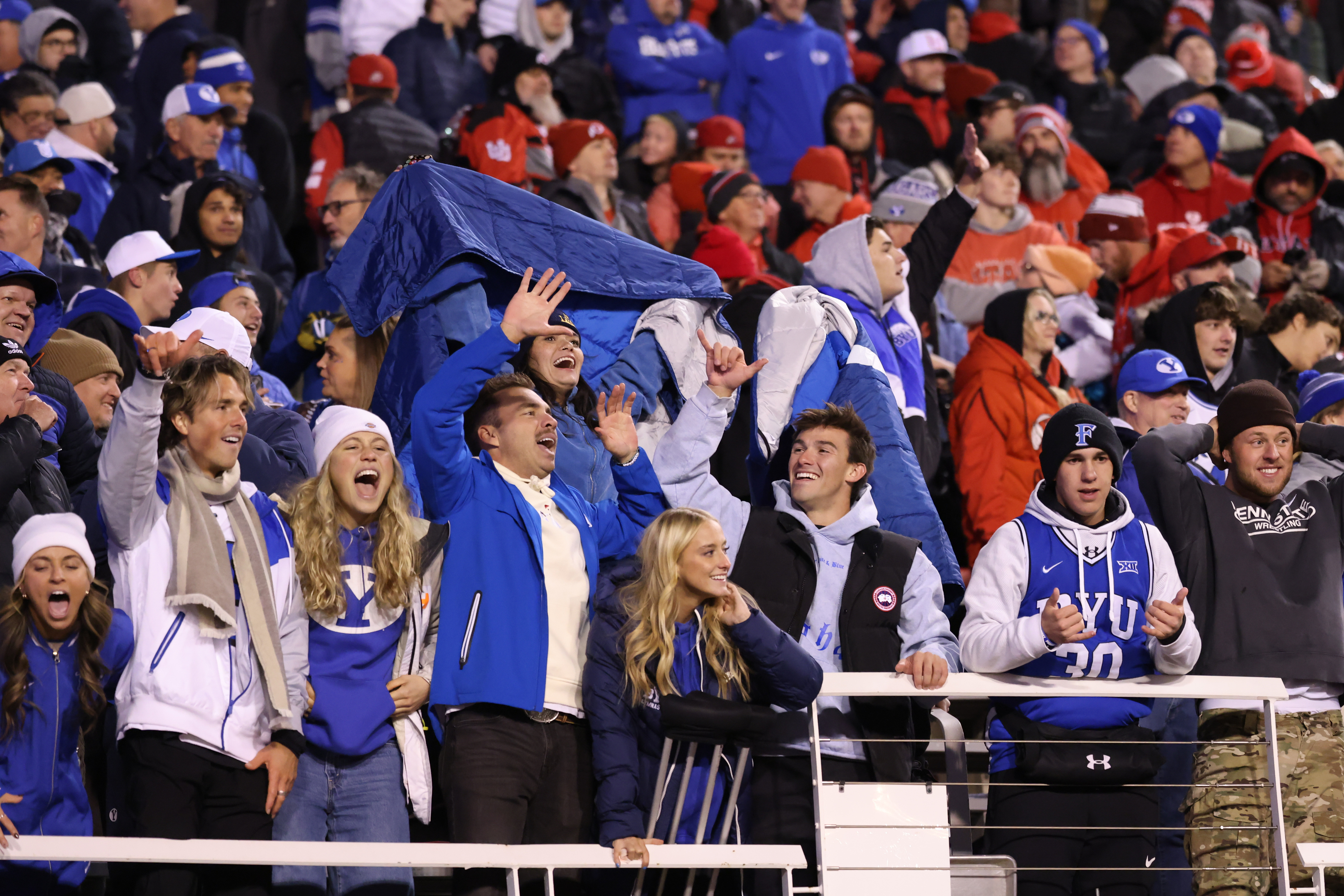 Student William Gardner arrested after allegedly hitting BYU cheerleading coach with a bottle at Holy War rivalry matchup: Report