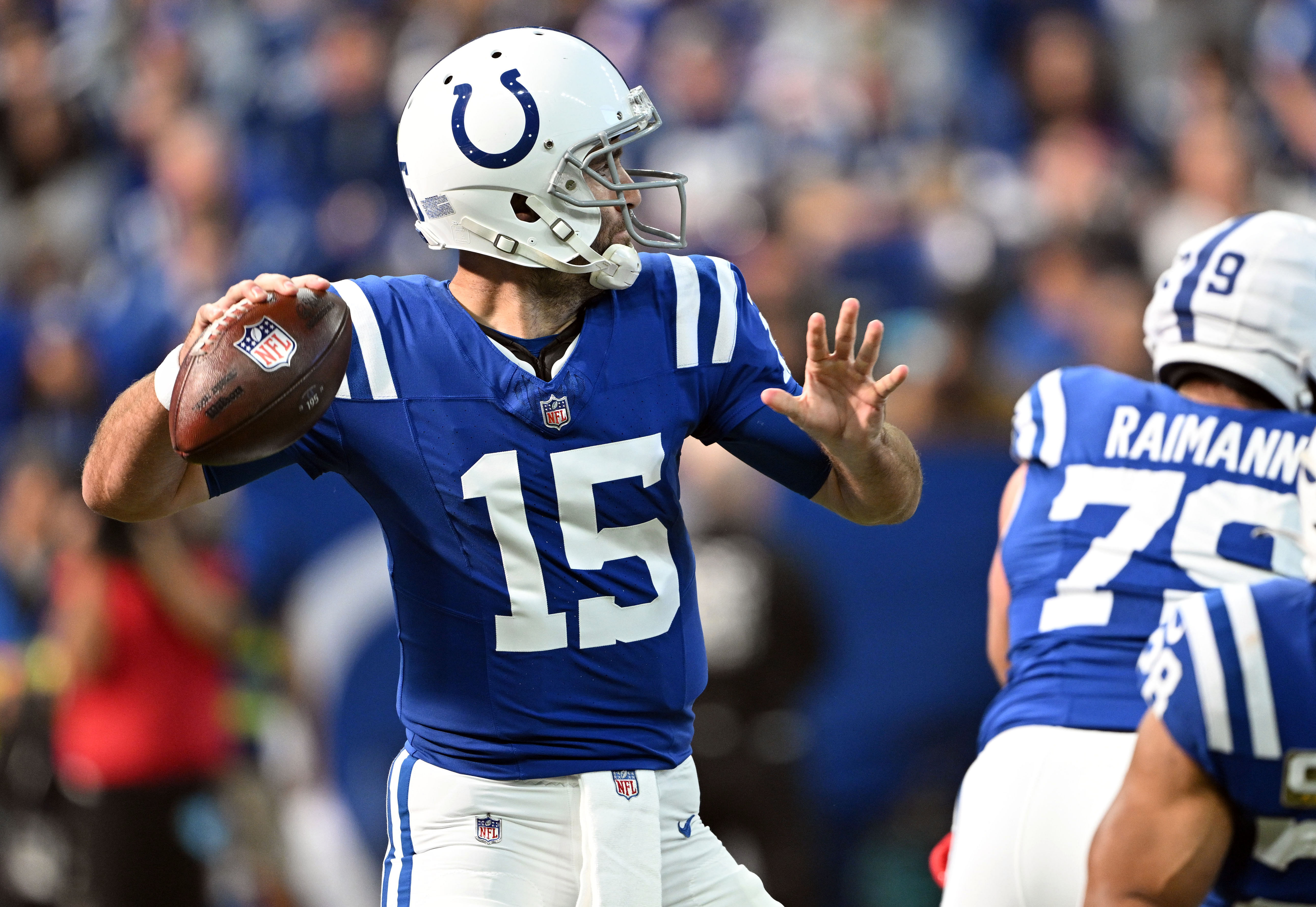 Joe Flacco in action during the Colts vs. Bills game (Credits: IMAGN)