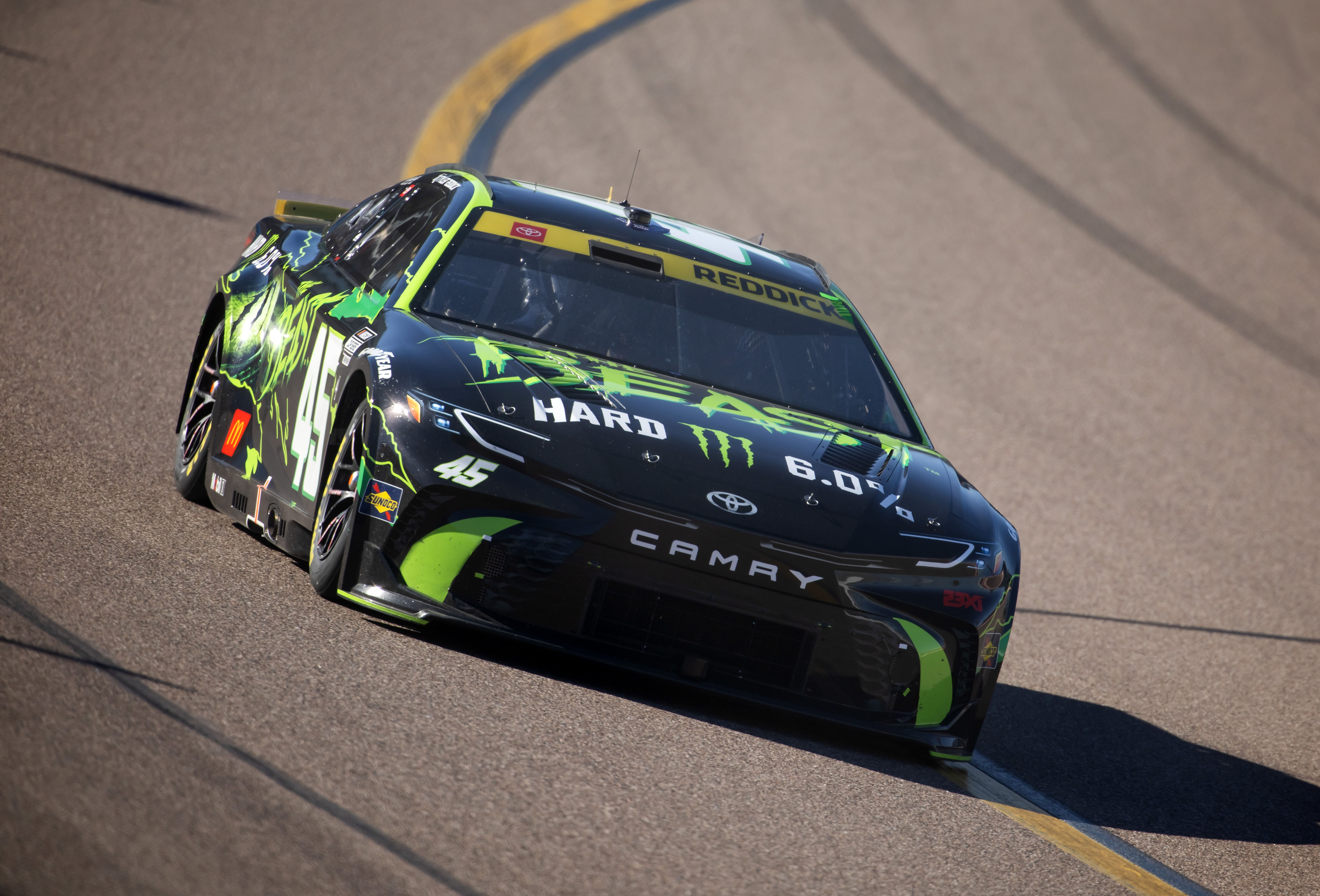 Cup Series driver Tyler Reddick (45) during the NASCAR Cup Series Championship race at Phoenix Raceway. Mandatory Credit: Mark J. Rebilas-Imagn Images