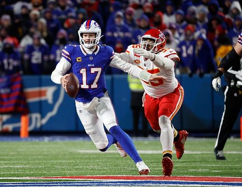 Josh Allen against the Kansas City Chiefs - Source: Imagn