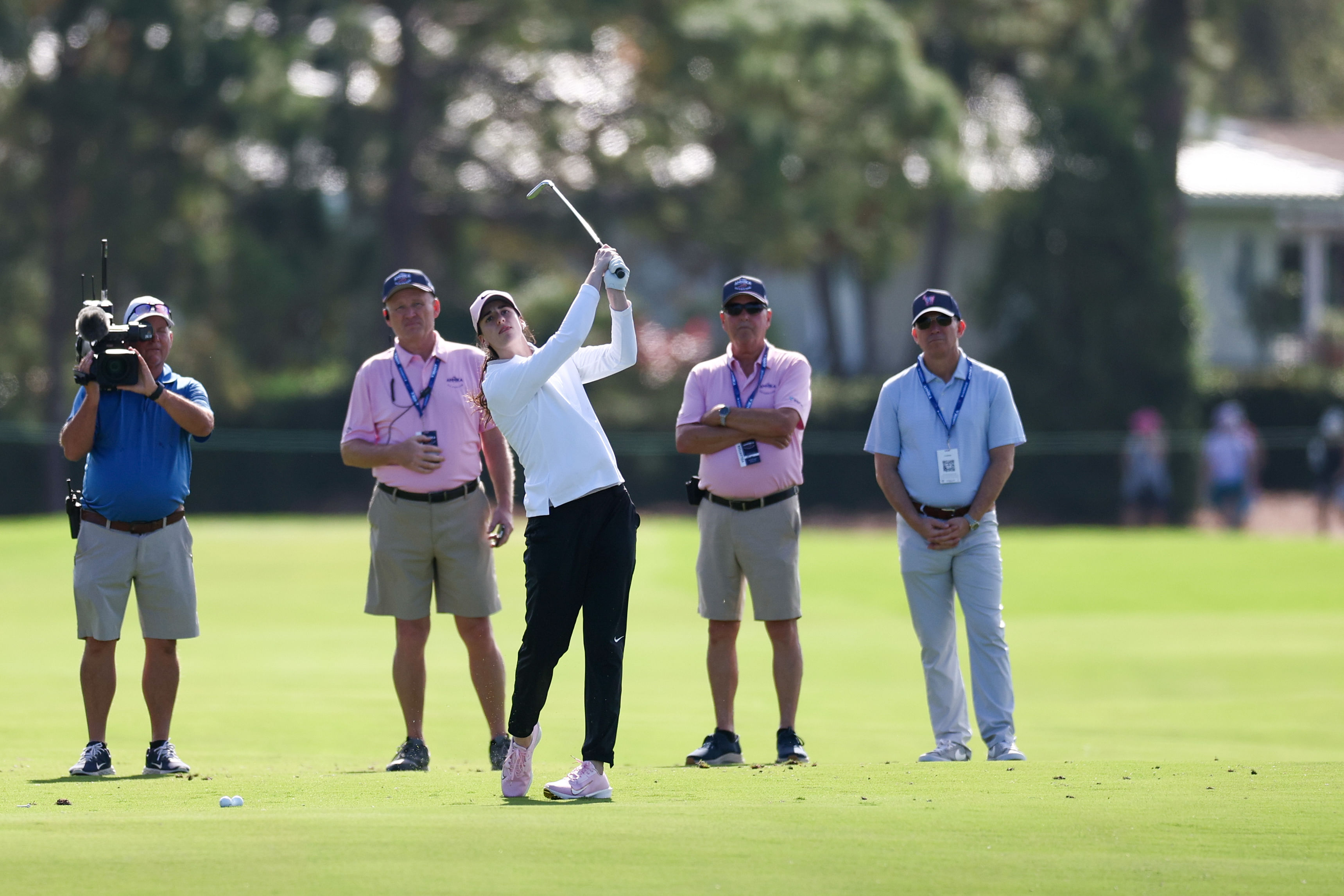 Caitlin Clark took on the Annika pro-am yesterday (Image via Imagn)