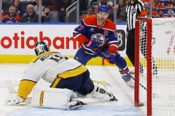 Watch: Leon Draisaitl gives Connor McDavid a memorable gift after Oilers captain scores 1000th career point