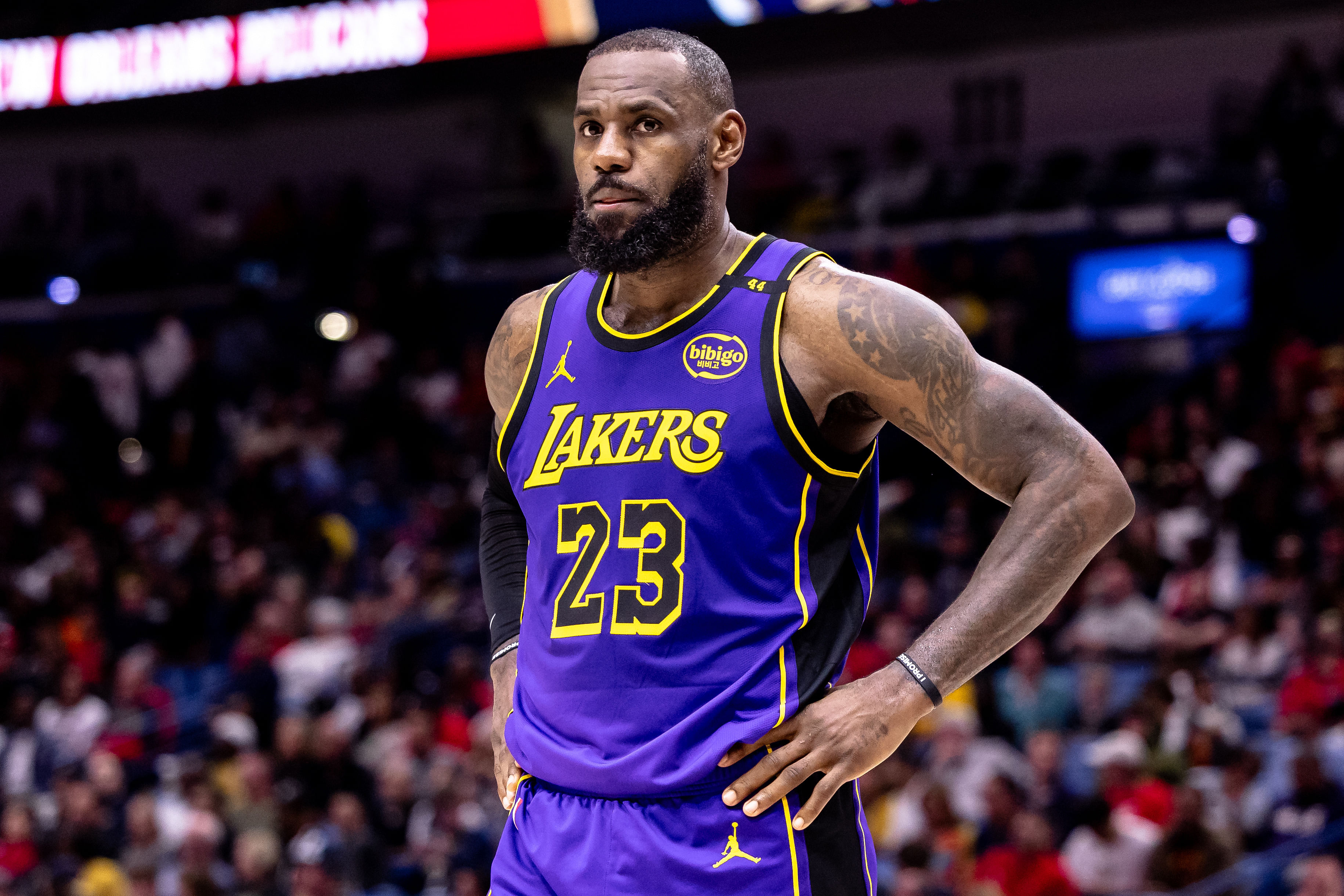 LeBron James hints about retirement. (Photo: IMAGN)