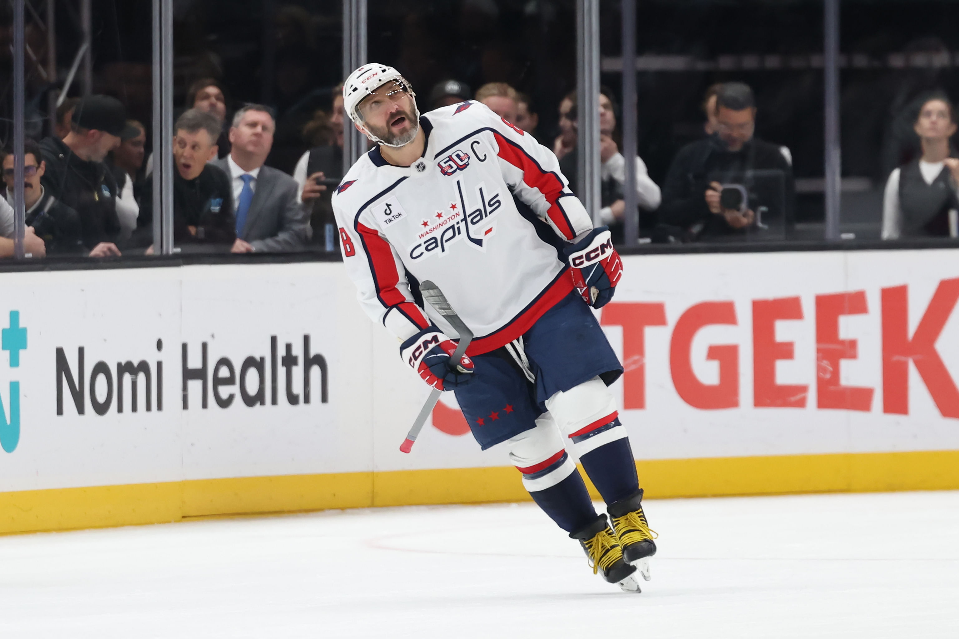 Alex Ovechkin went down with an injury (Imagn)