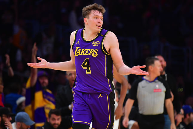 Dalton Knecht reveals how his viral \'shrug\' celebration came about during breakout performance vs Jazz