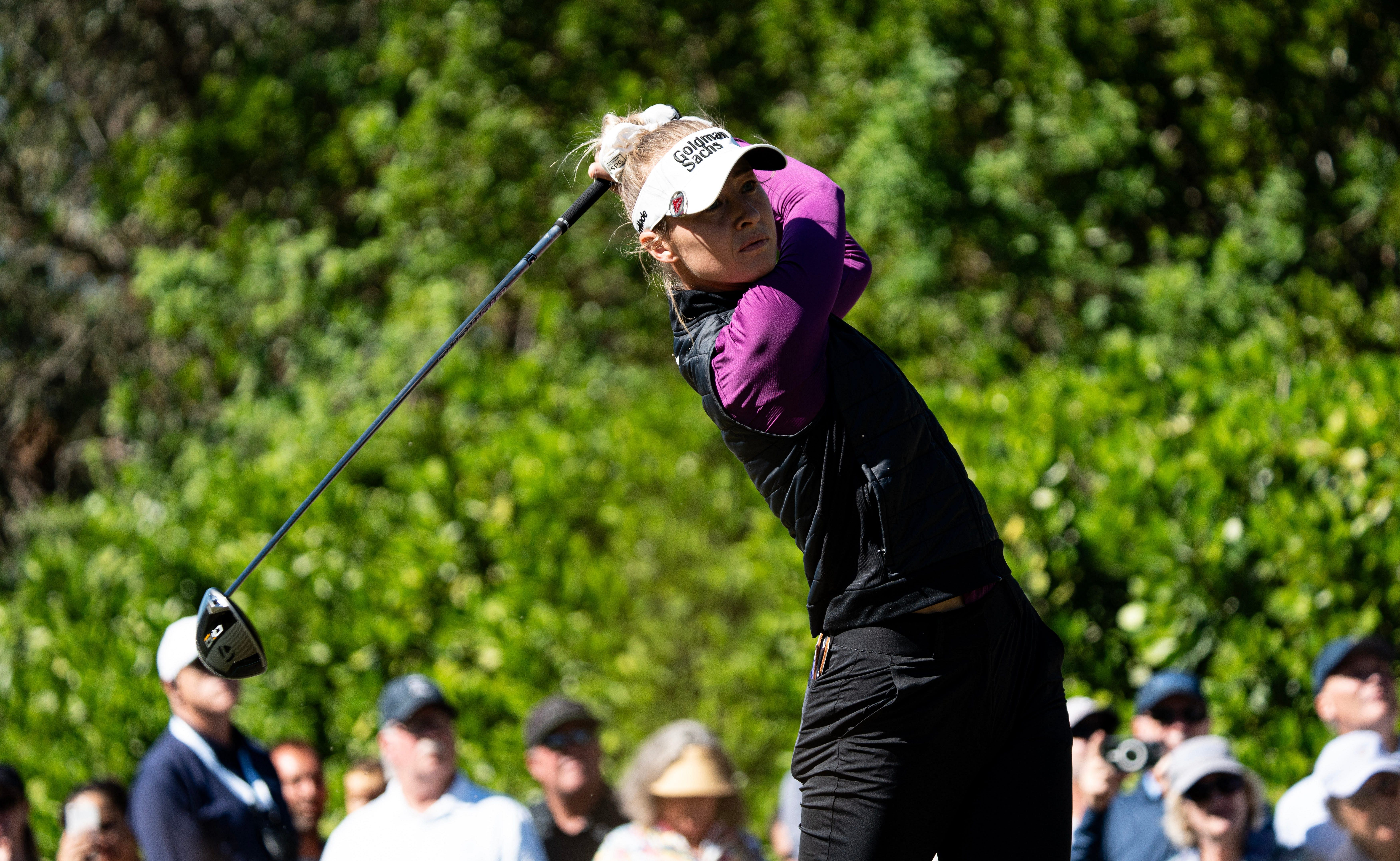 Nelly Korda with her TaylorMade Qi10 Max driver at the CME Group Tour Championship: Imagn