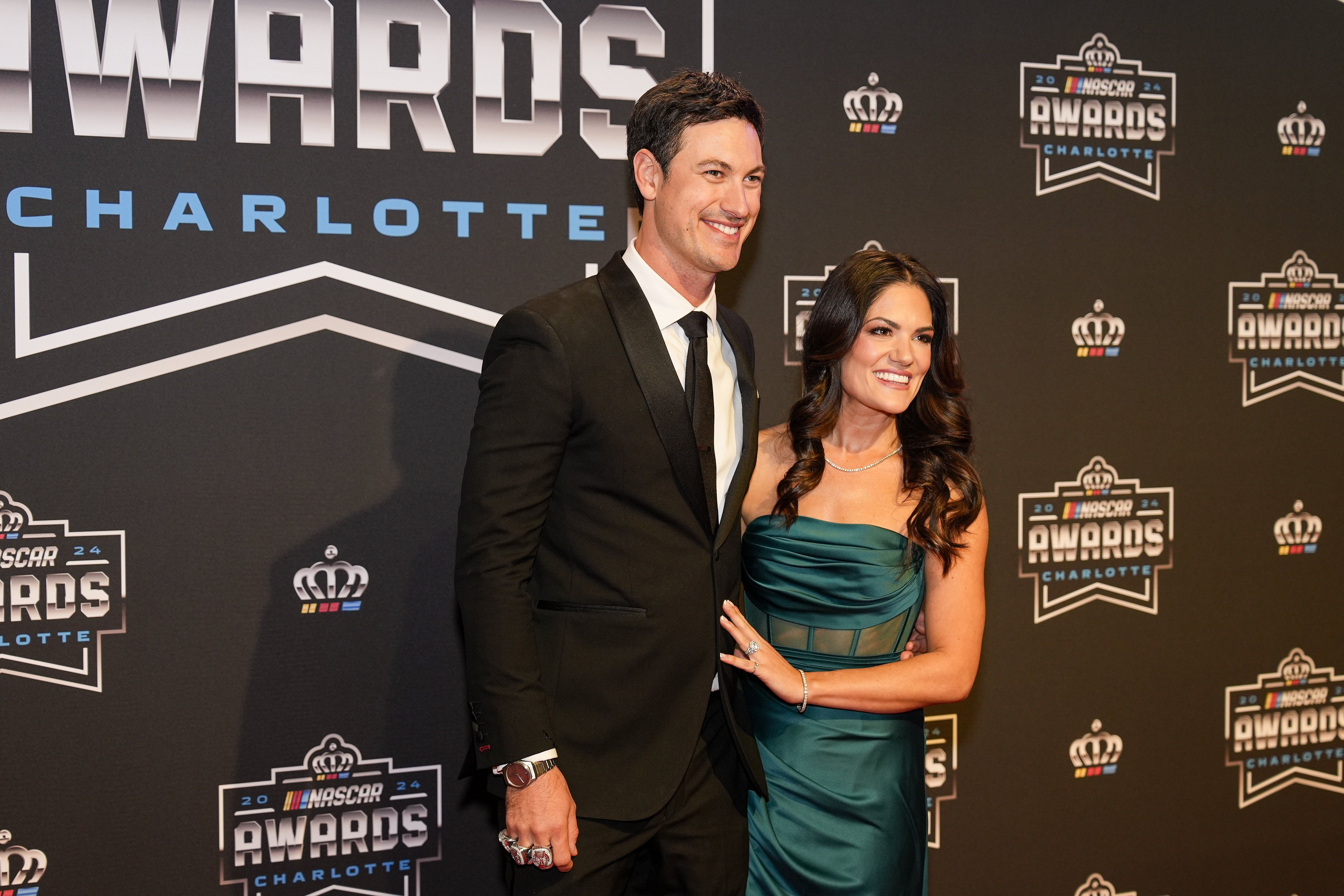  Joey Logano and his wife Brittany at the 2024 NASCAR Awards Banquet - Source: Imagn