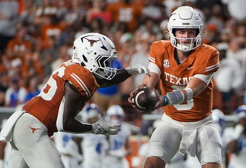 Texas is looking to make the College Football Playoff in its first year in the SEC - Source: Imagn