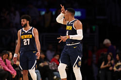 "Soft a** n***a" - Courtside cam catches Russell Westbrook trash-talking to Anthony Davis after fouling LeBron James