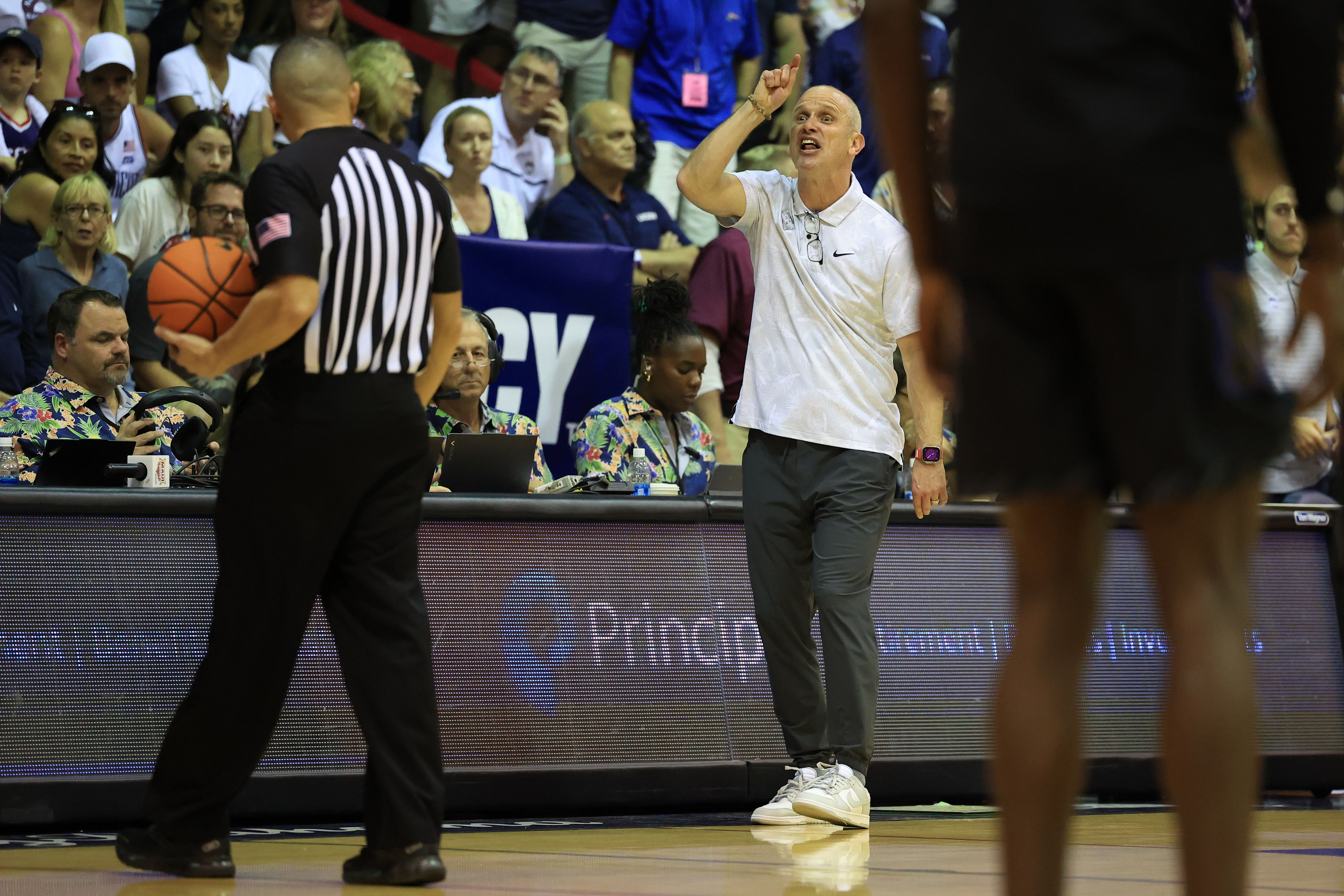 Dan Hurley was visibly frustrated with the officiating in UConn&#039;s loss to Memphis yesterday. IMAGN