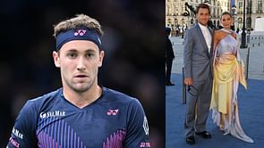 PICTURE: Casper Ruud, conspicuous by his absence at Metz 250, makes stylish red carpet appearance with girlfriend Maria in Oslo ahead of ATP Finals